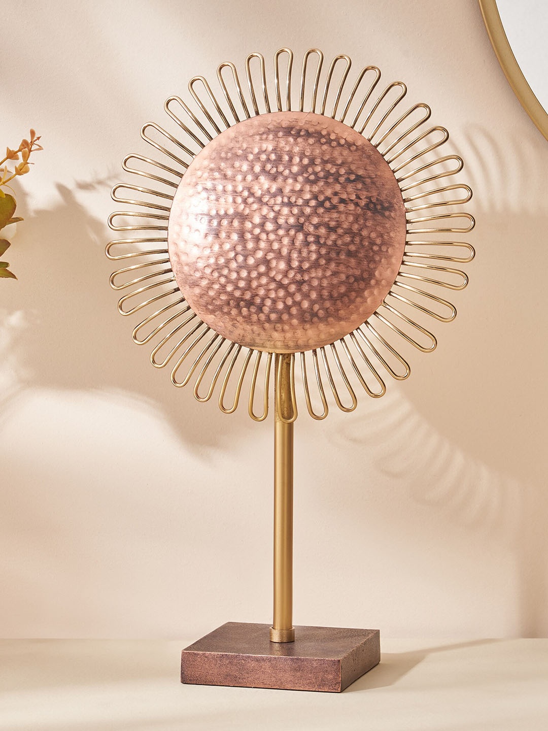 

Home Centre Mystique Filo Copper Floral Decorative Table Accent Metal Showpiece