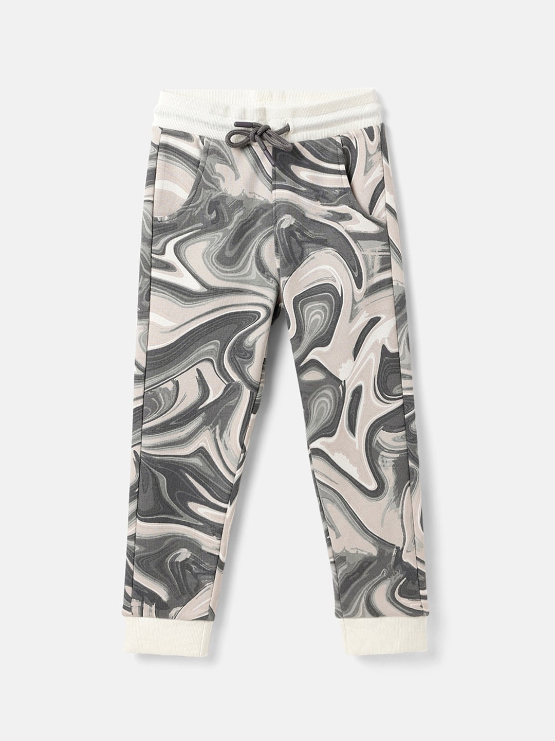 

United Colors of Benetton Boys Abstract Printed Trousers, Grey