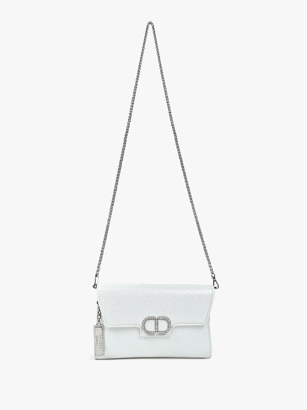 

ALDO Buckle Detail Envelope Clutch, White