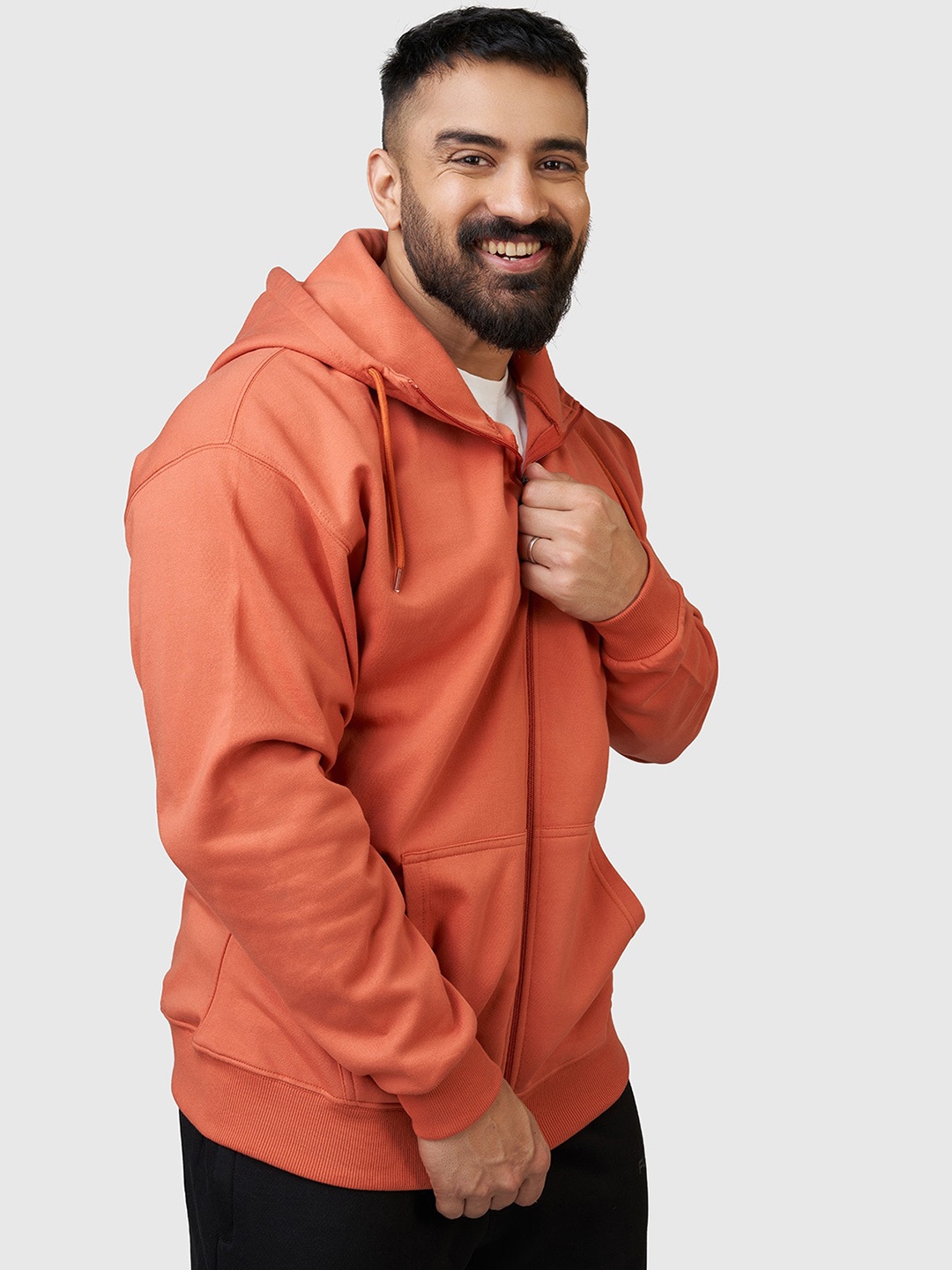 

FUAARK Hooded Lightweight Training or Gym Sporty Jacket, Orange