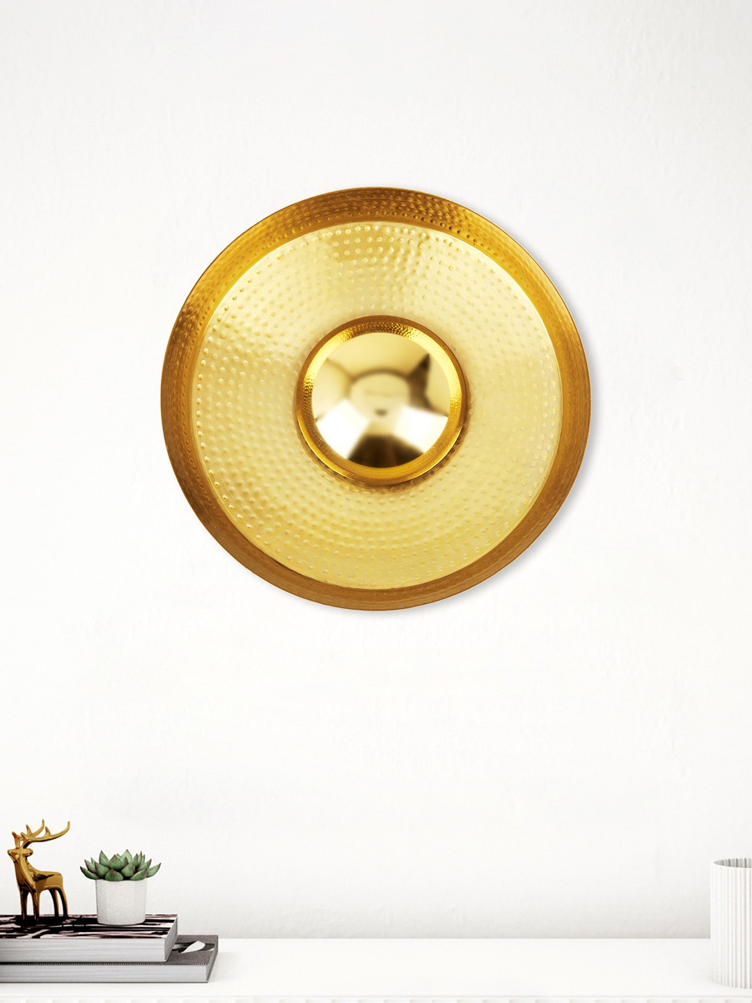 

Home Centre Panorama Beige Textured Metal Wall Lamp
