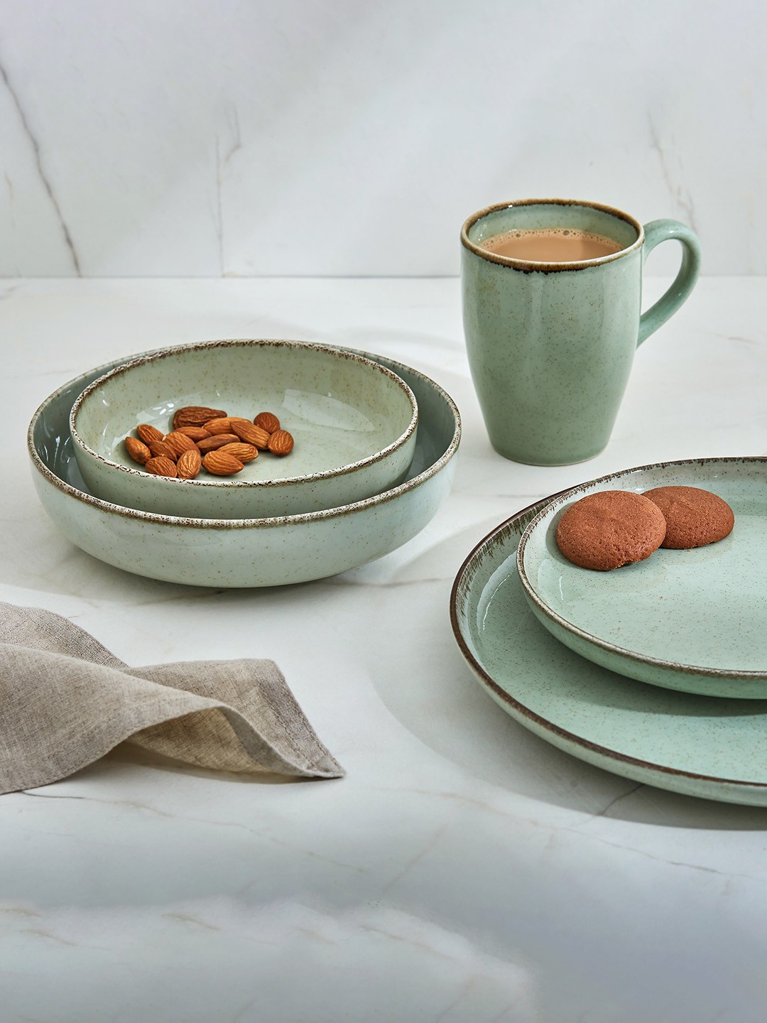 

Home Centre Moderna Green Porcelain Cereal Bowl Serveware- 600ml