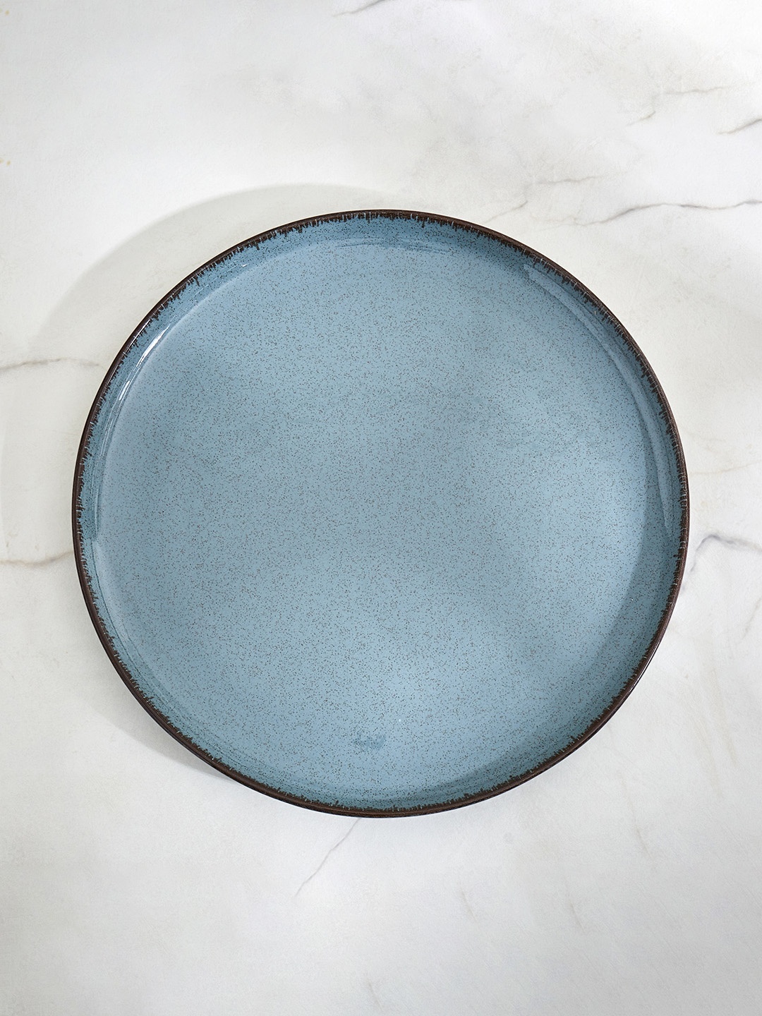 

Home Centre Moderna Blue Porcelain Microwave Safe Dinner Plate