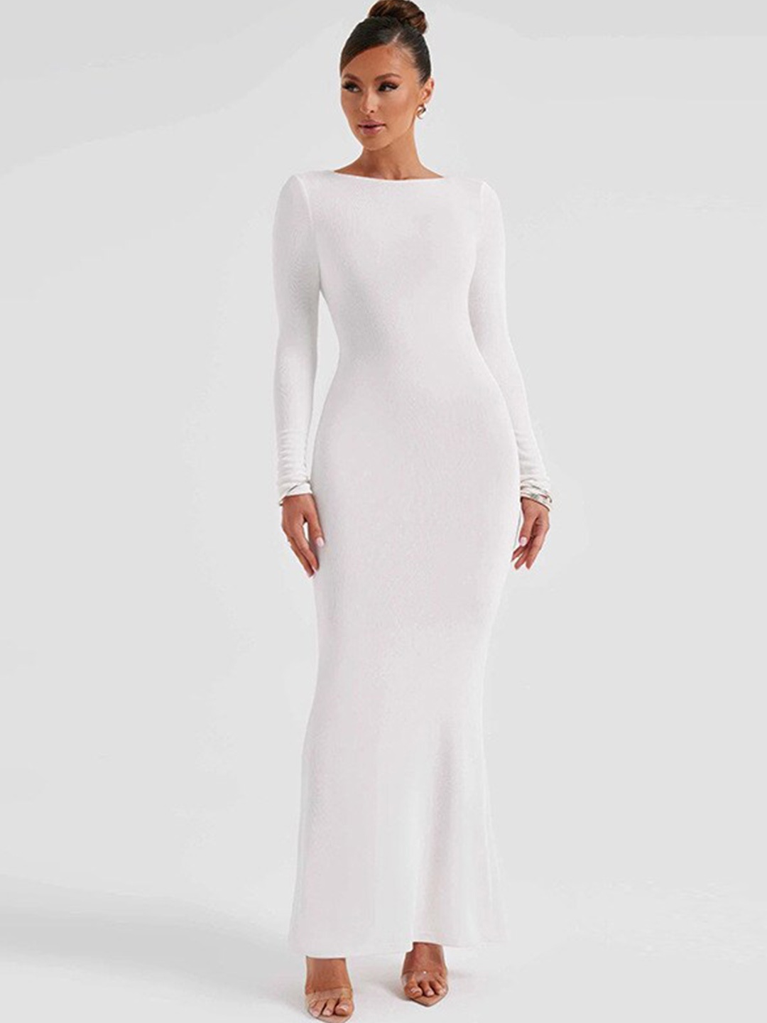 

StyleCast White & orchid tint Maxi Dress