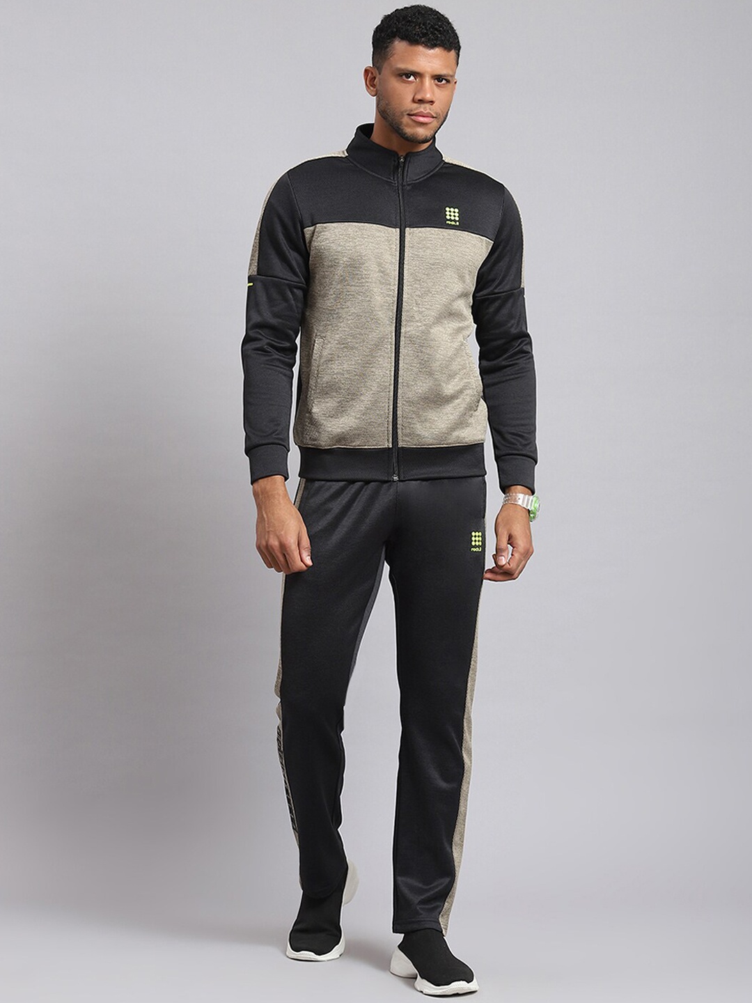 

rock.it Colourblocked Stand Collar Tracksuit, Black