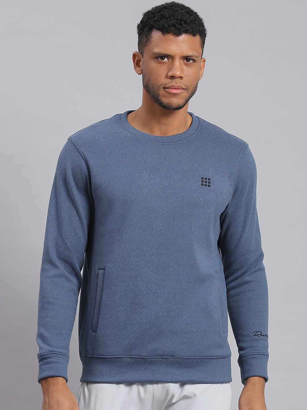 

rock.it Round Neck Long Sleeves Pullover, Blue