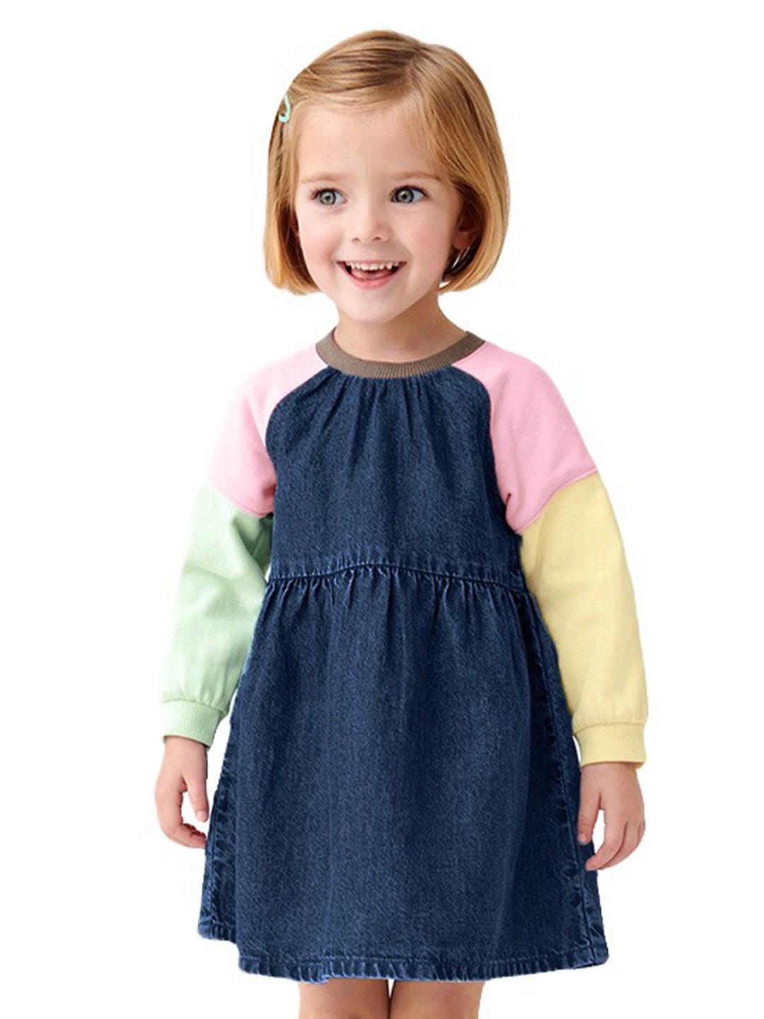 

StyleCast Blue Cotton Denim A-Line Dress