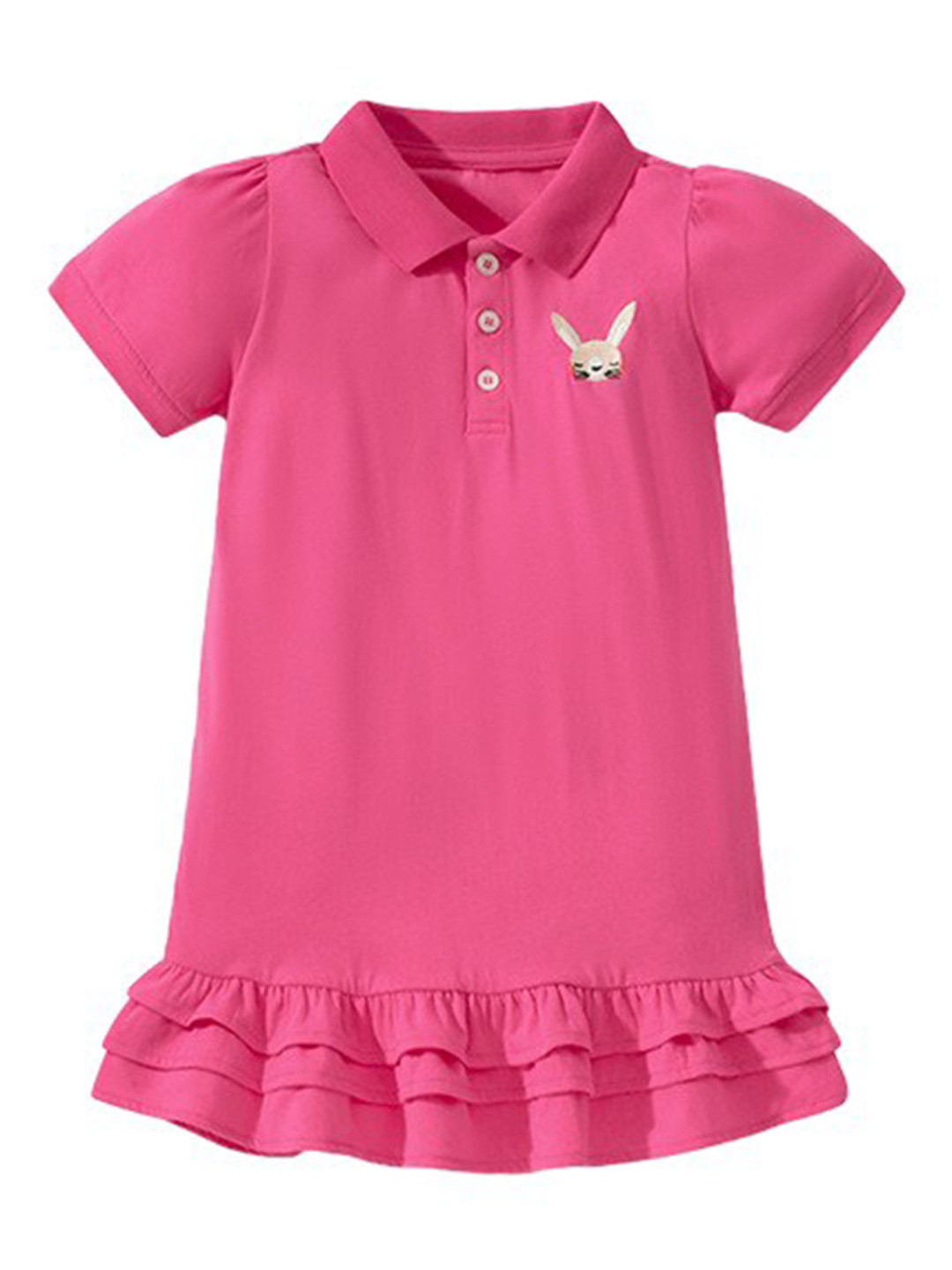 

StyleCast Girls Pink Puff Sleeves Cotton T-Shirt Dress