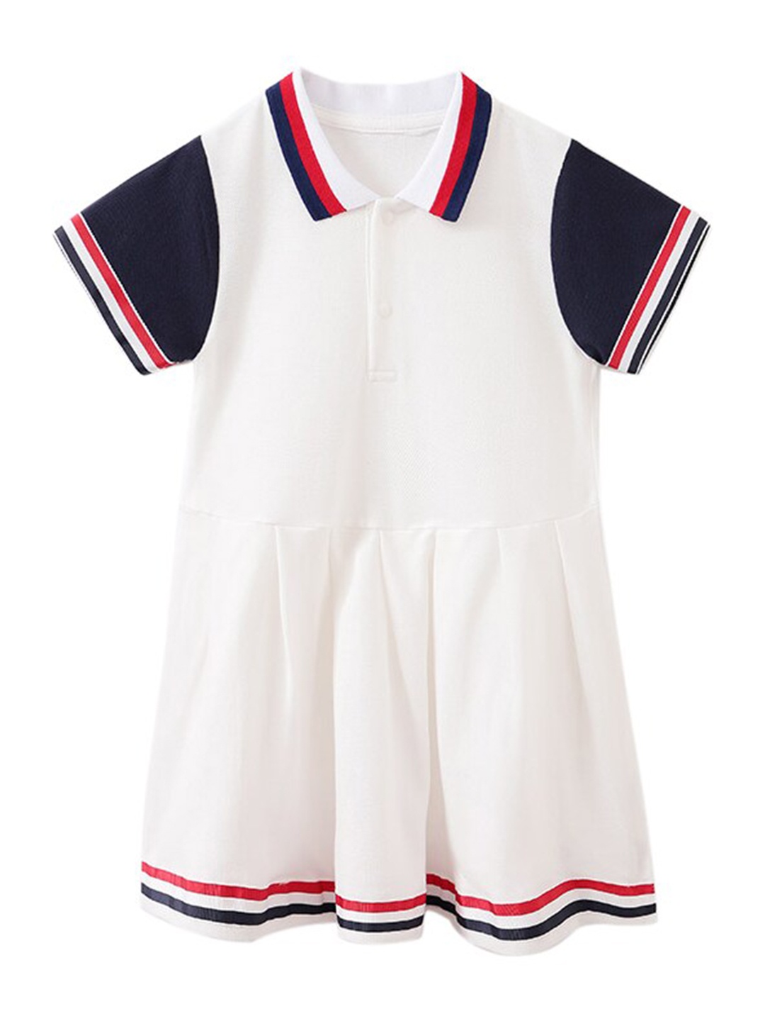 

StyleCast Girls White Shirt Collar Cotton T-shirt Dress