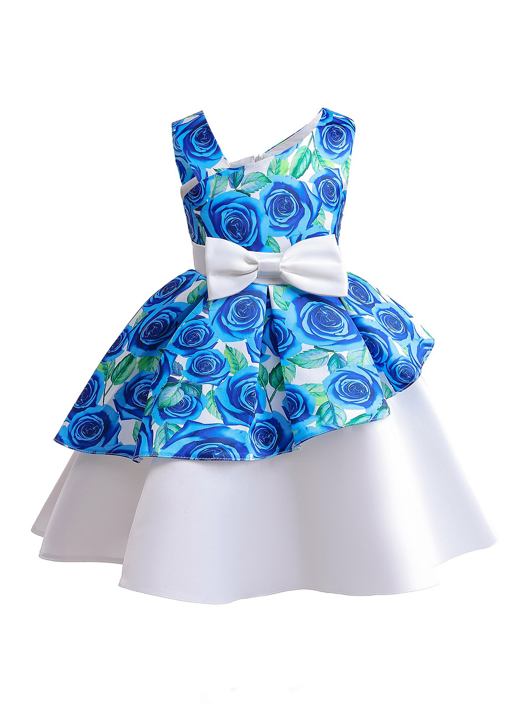 

StyleCast Girls Floral Printed Fit & Flare Dress, Blue