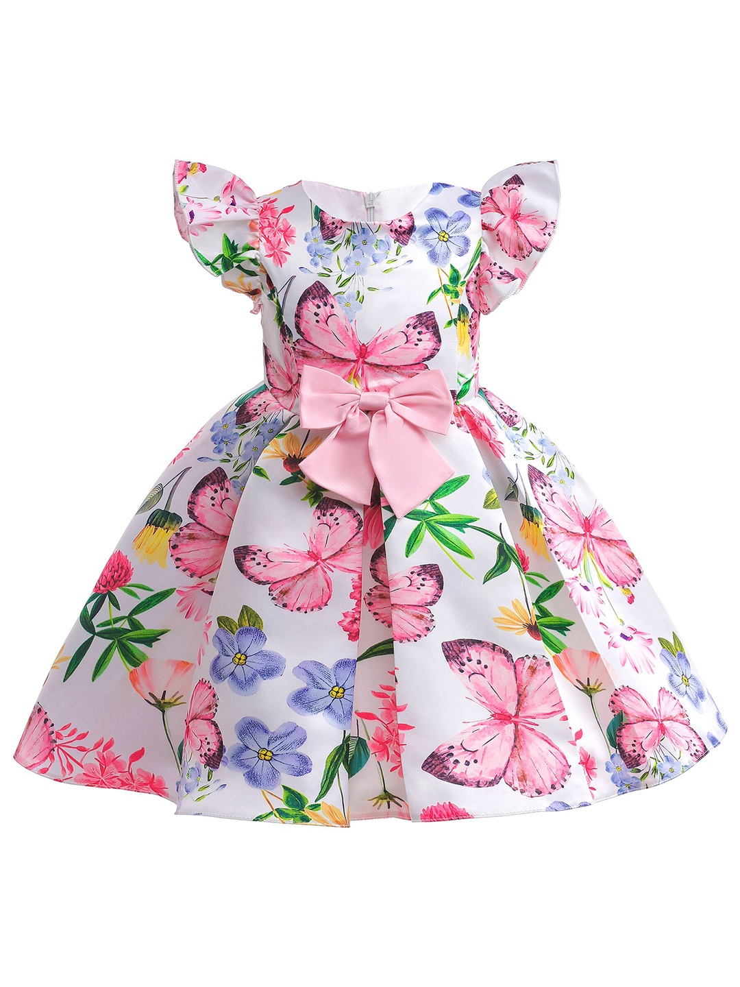 

StyleCast Girls Pink & White Floral Printed Balloon Dress