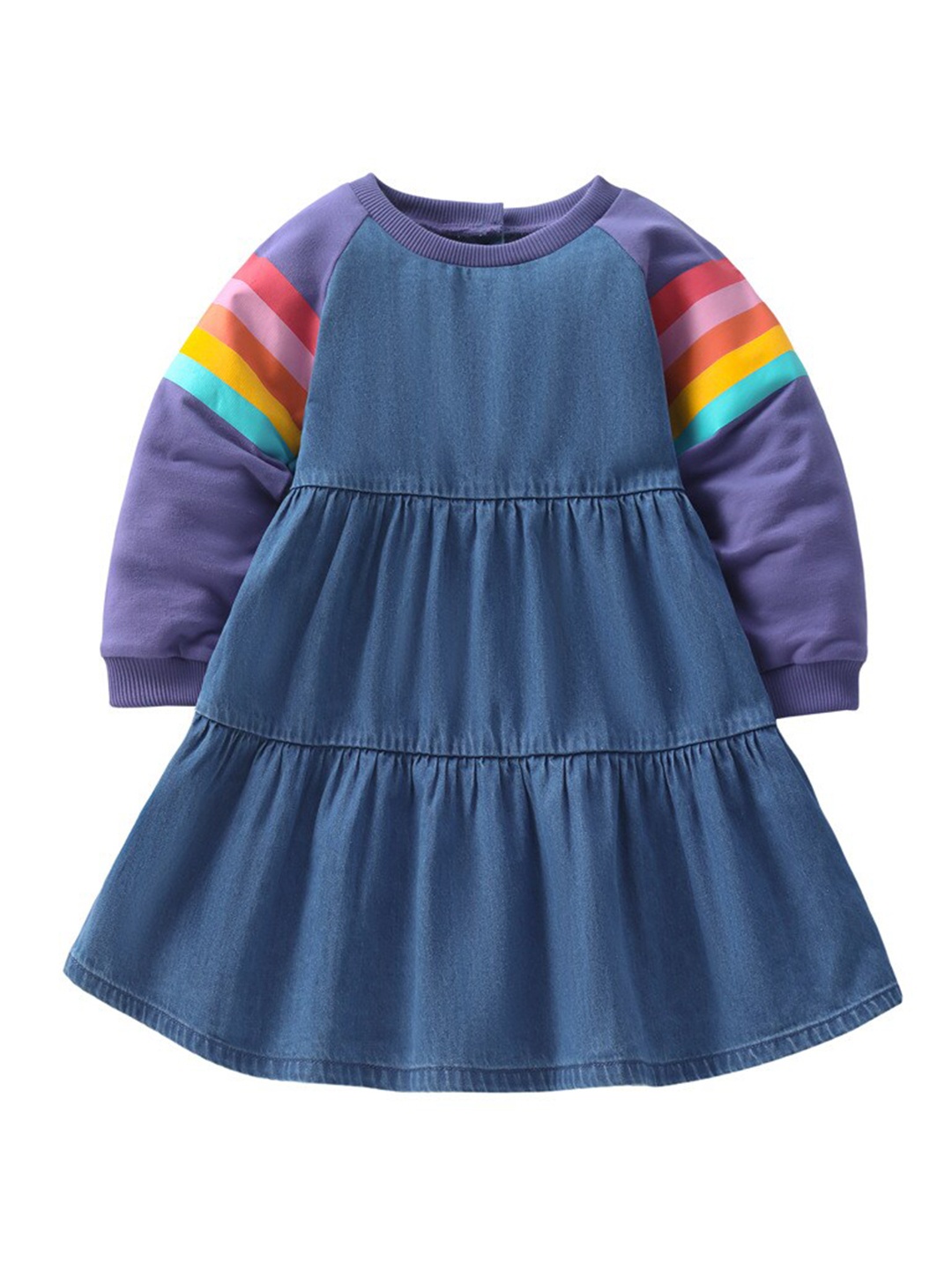 

StyleCast Girls Navy Blue Cotton A-Line Dress