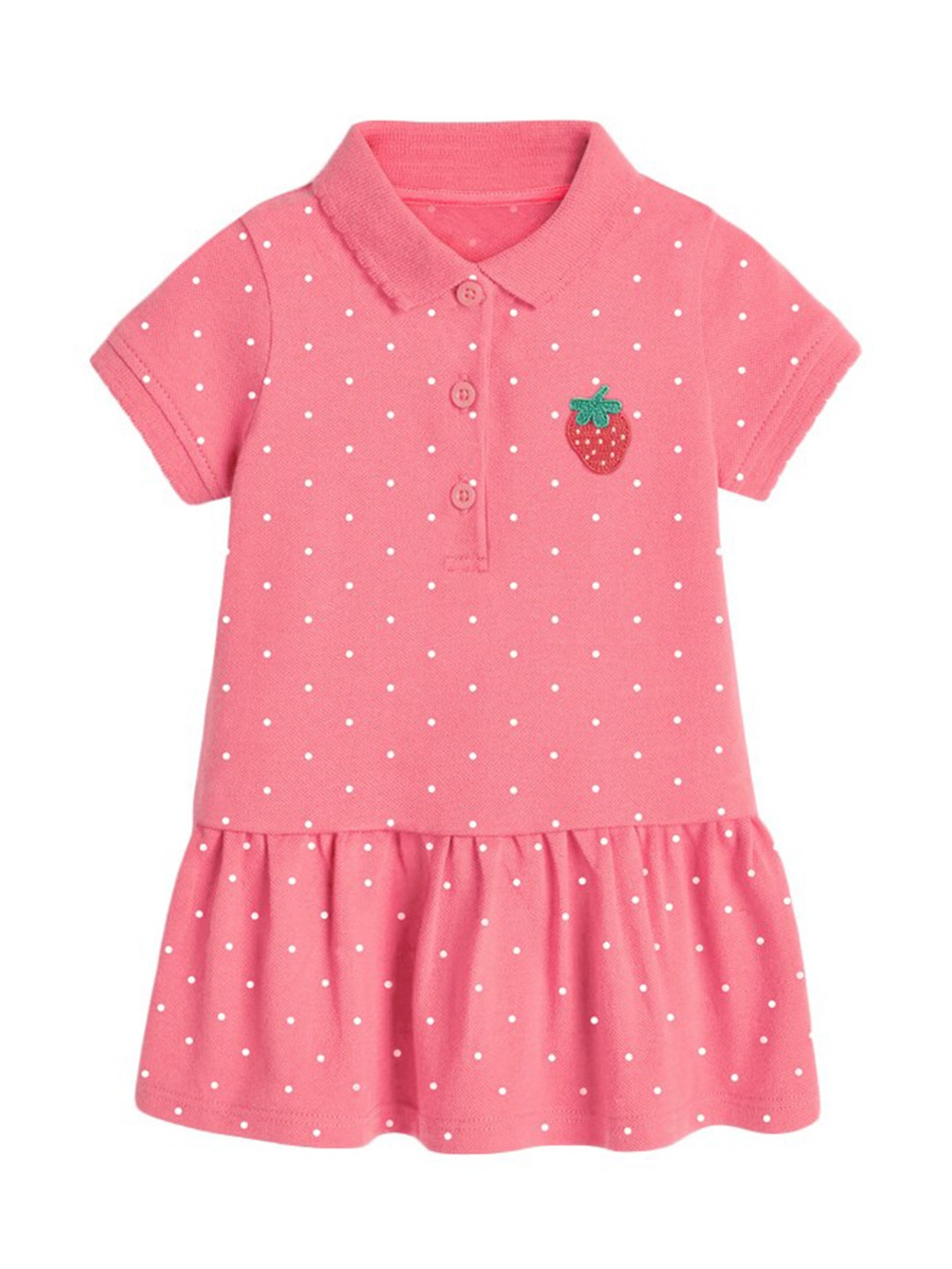 

StyleCast Girls Pink Polka Dot Printed Layered T-shirt Dress
