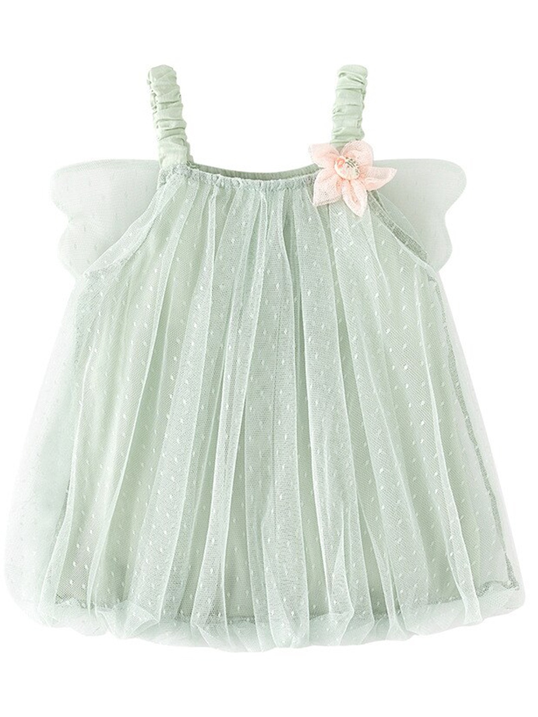 

StyleCast Girls Green Embellished Shoulder Straps Mini Dress