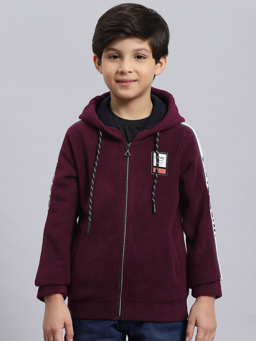 

Monte Carlo Boys Hooded Cotton Sweatshirt, Maroon