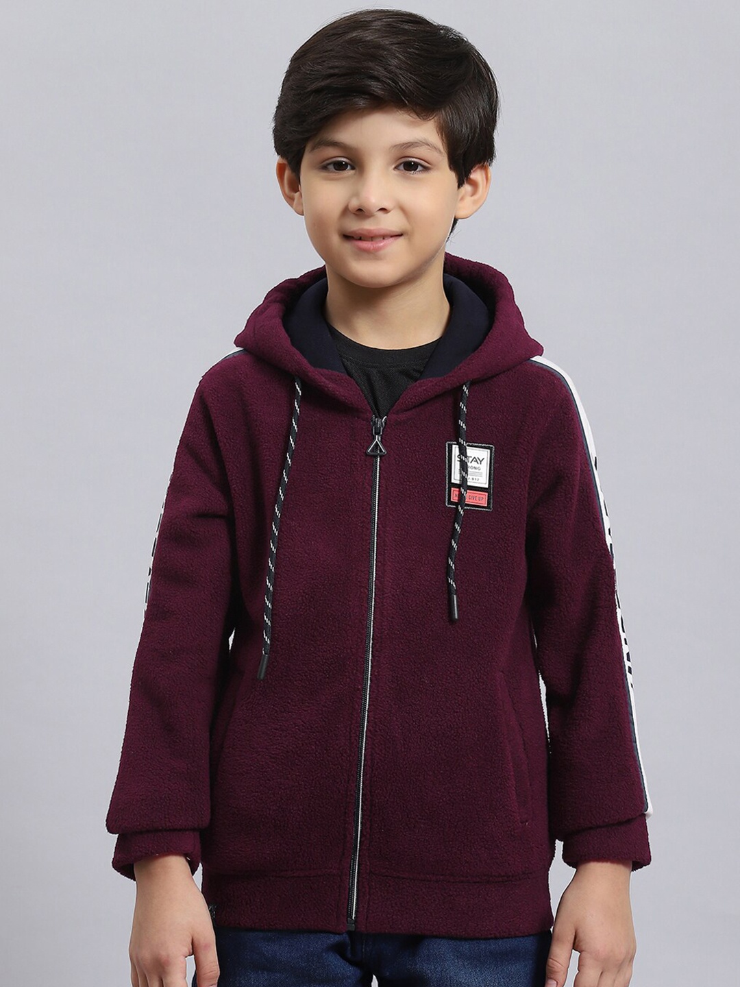 

Monte Carlo Boys Hooded Cotton Sweatshirt, Maroon