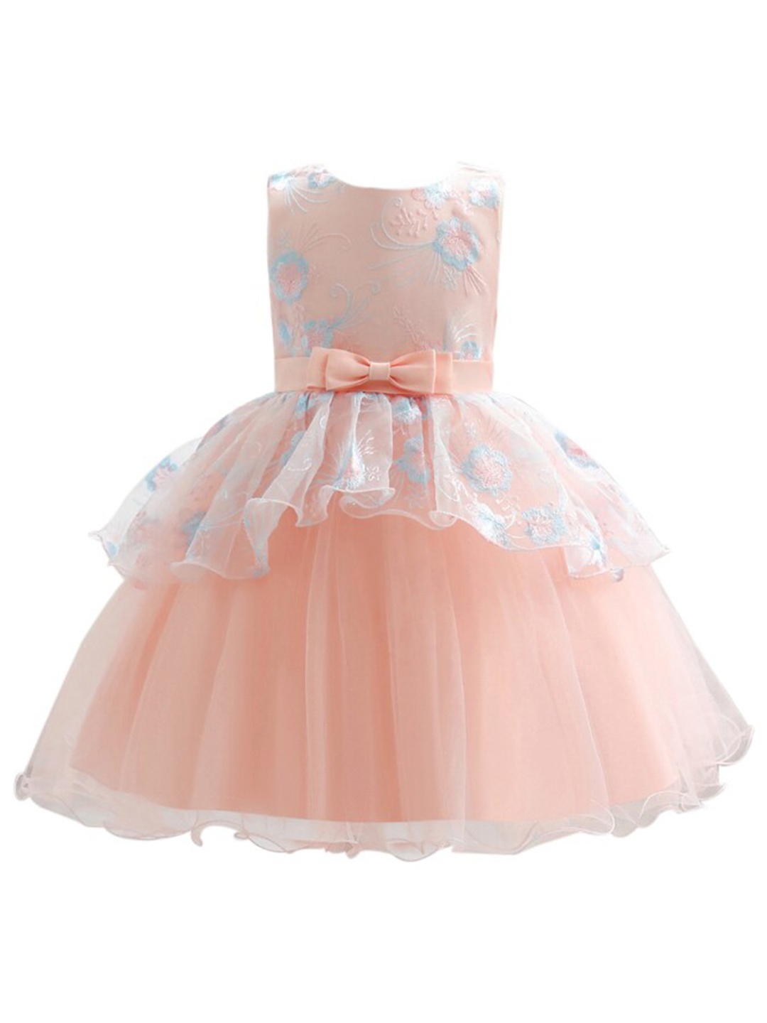 

StyleCast Girls Pink Floral Layered Cotton Balloon Mini Dress
