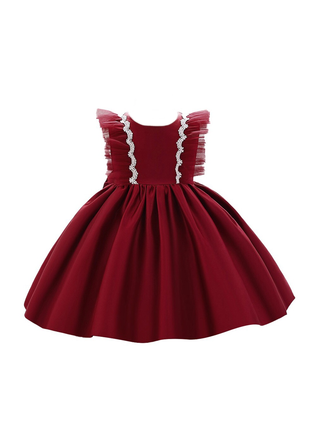 

StyleCast Girls Maroon Ruffled Fit & Flare Dress