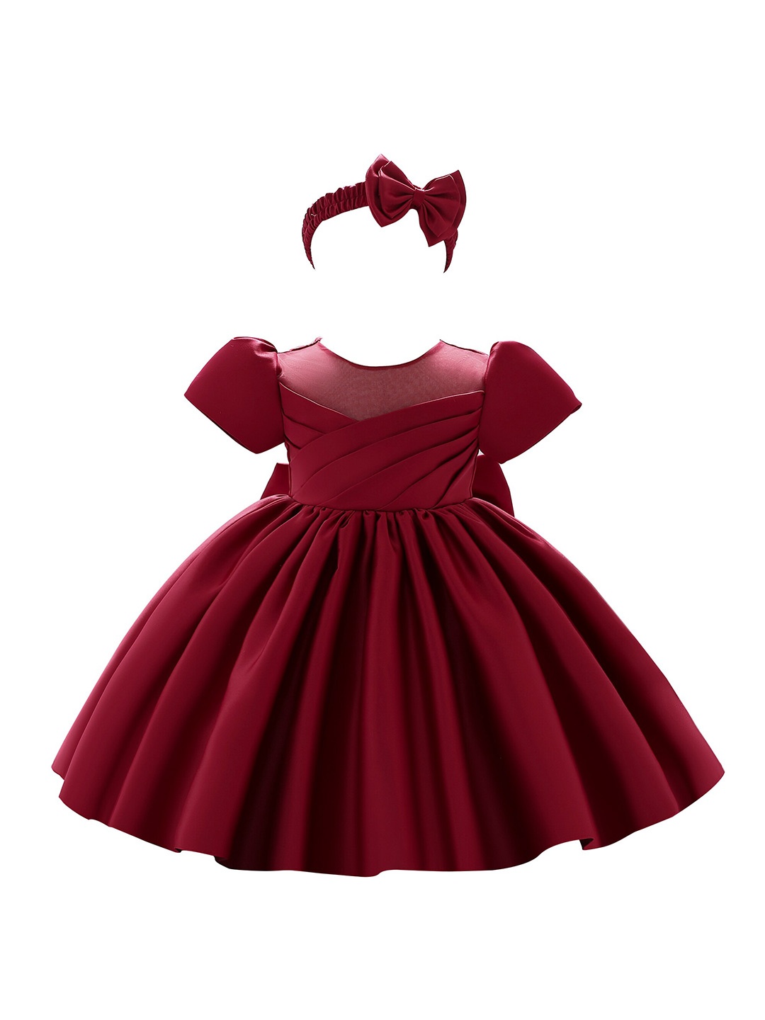 

StyleCast Maroon & rosewood Fit & Flare Dress