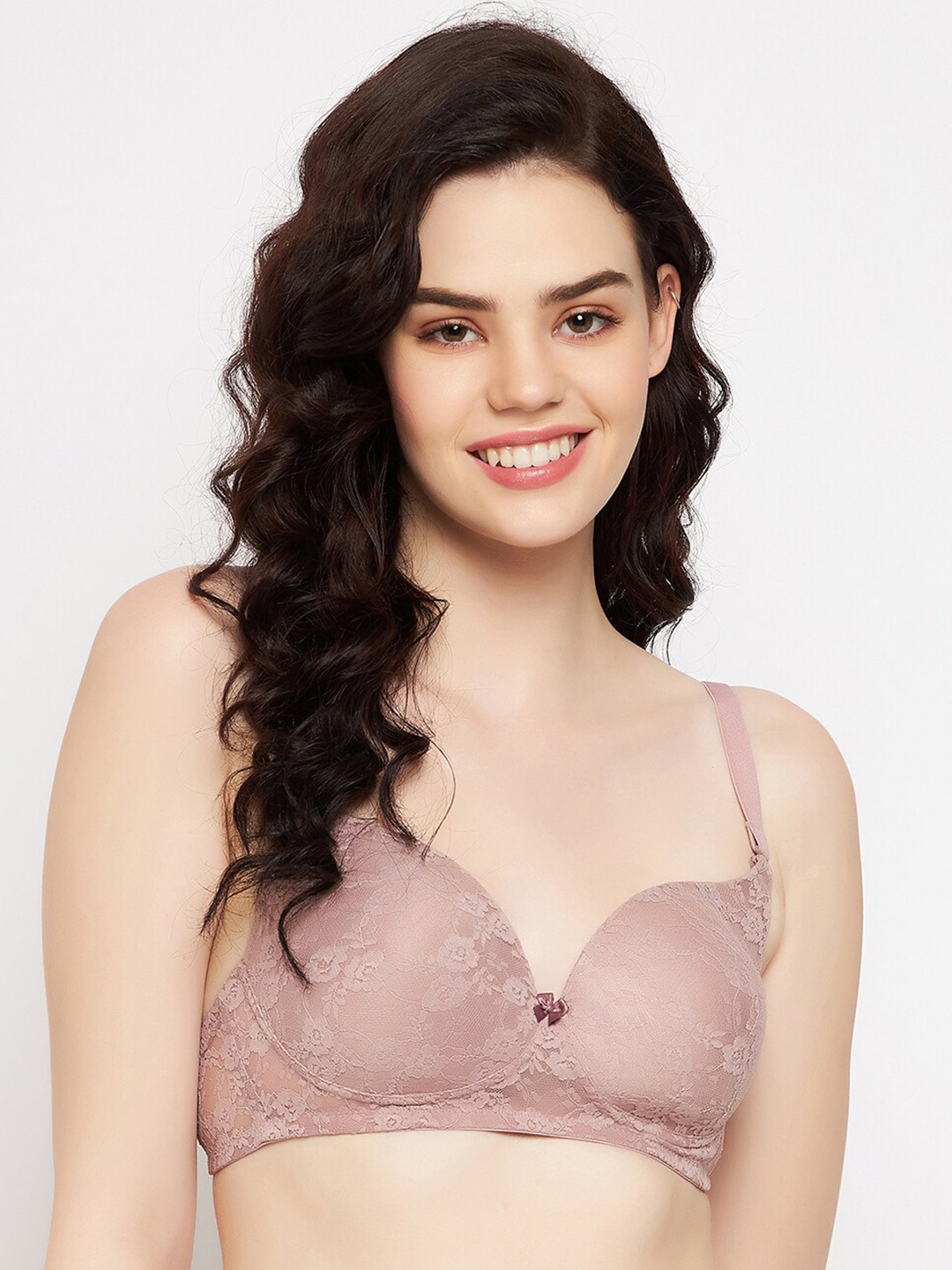 

Clovia Purple Full Coverage Lightly Padded Bra With All Day Comfort
