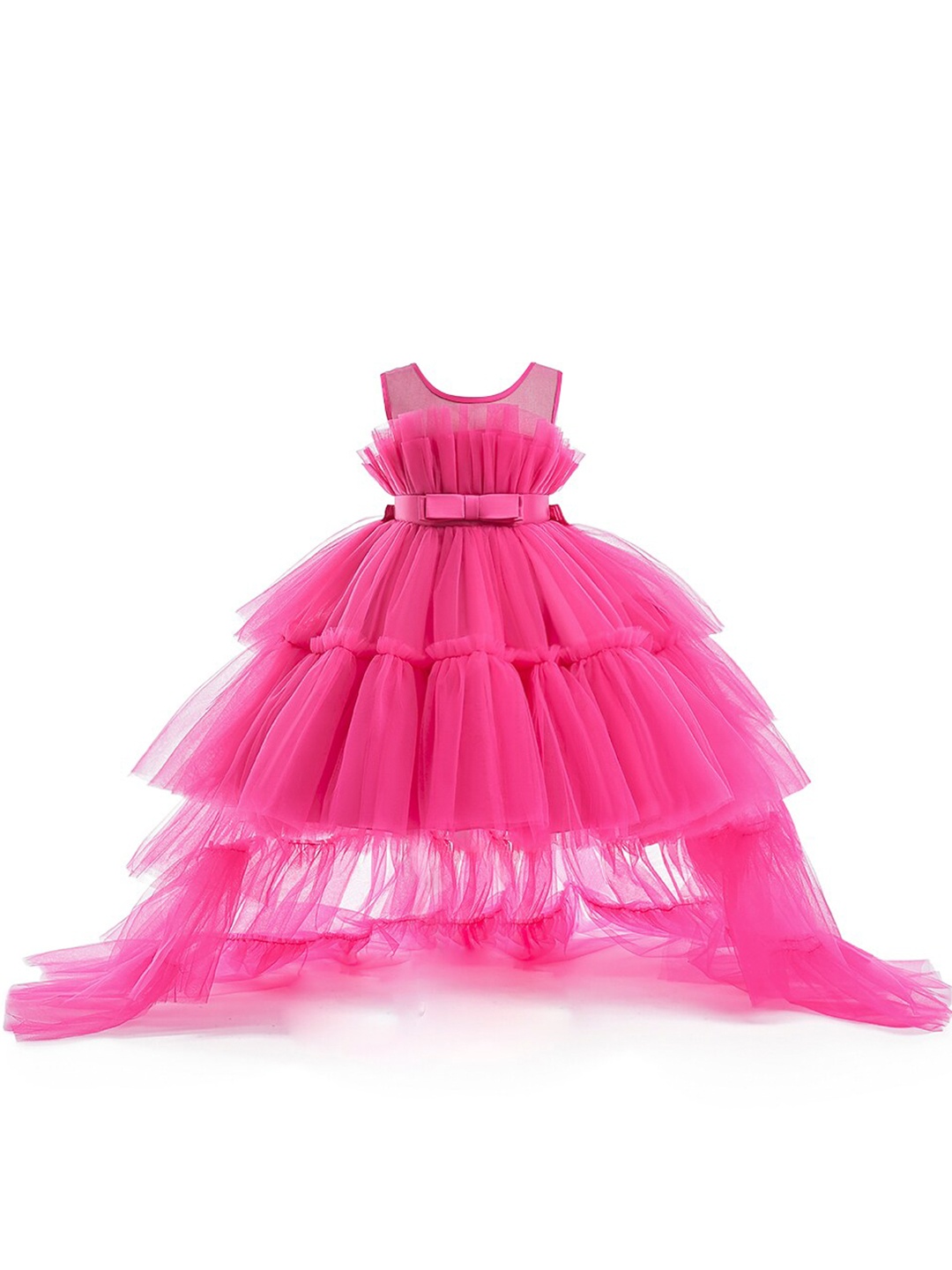 

StyleCast Fuchsia & cerise pink Layered Fit & Flare Dress