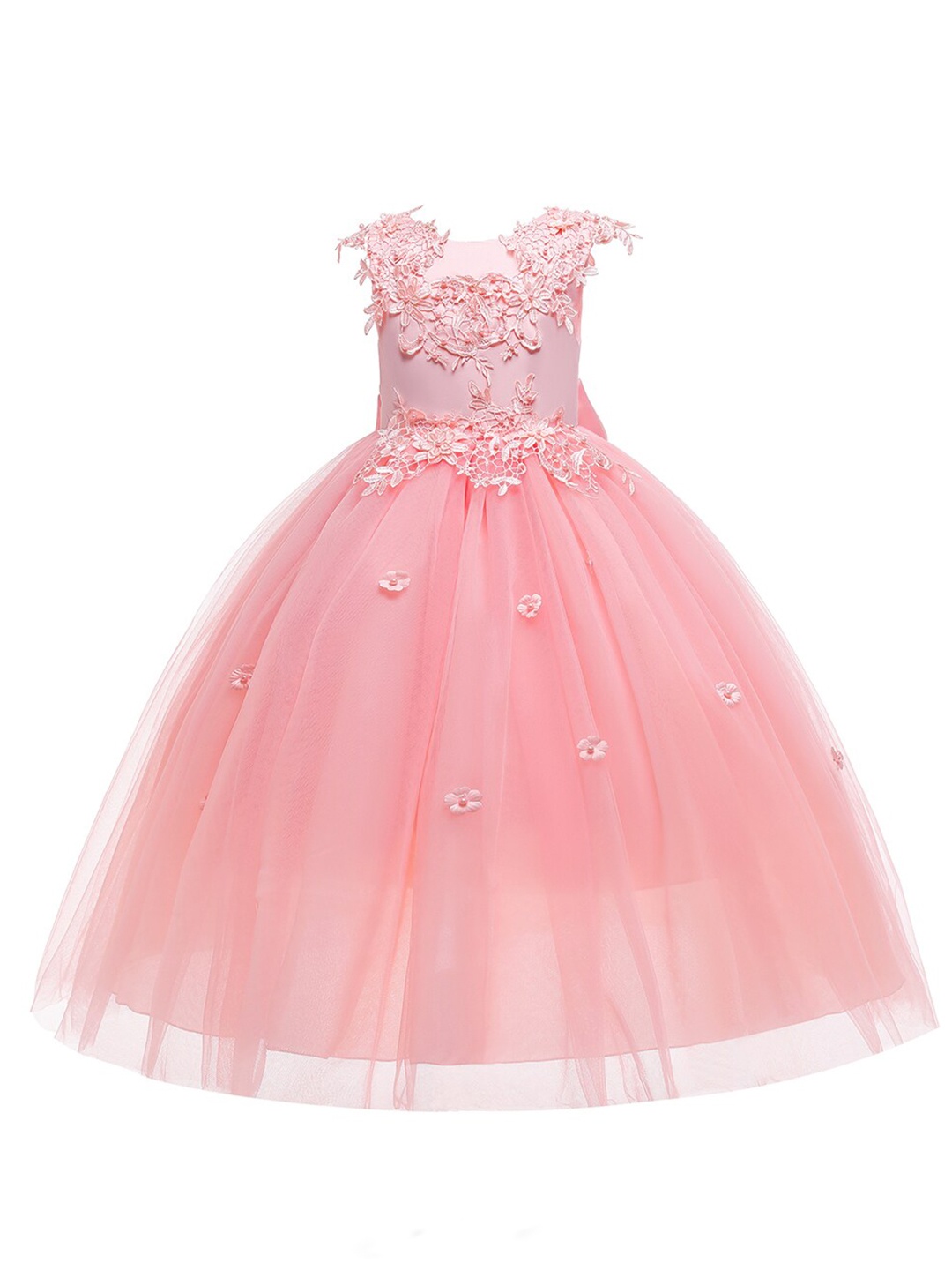 

StyleCast Girls Pink Embellished Bow Detail Gown