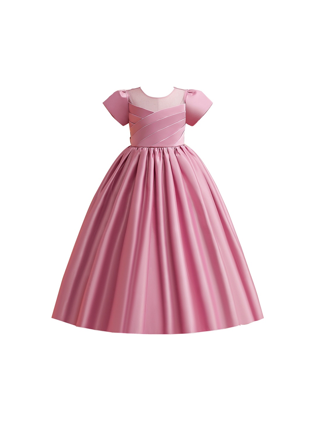 

StyleCast Girls Pink Round Neck Gown Party Dress