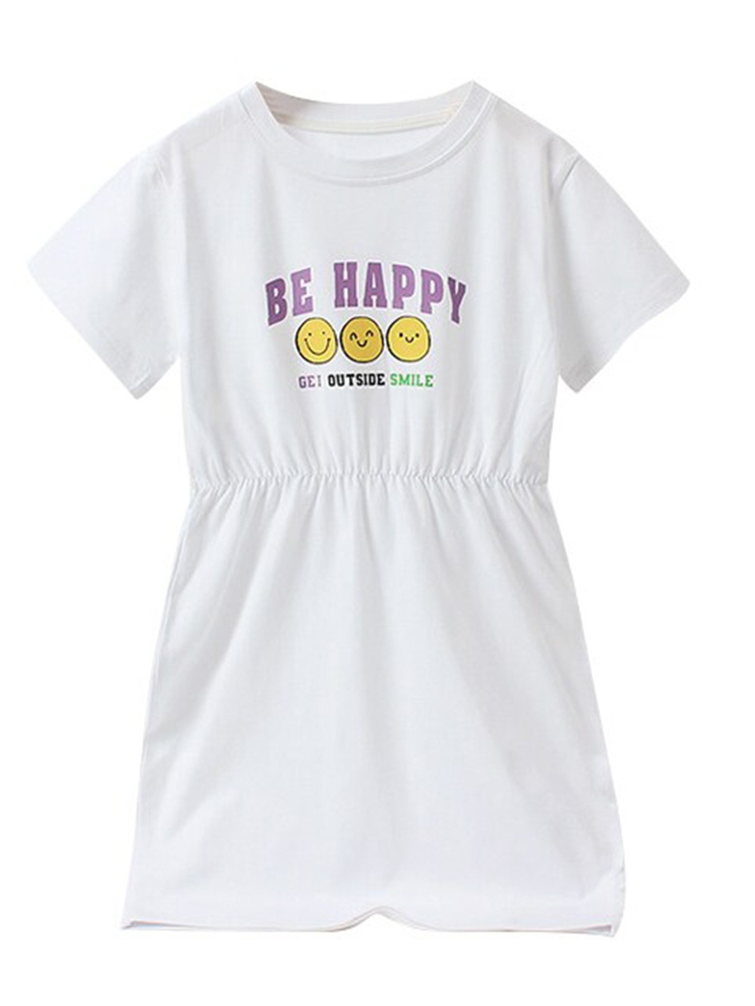 

StyleCast Girls Purple Typography Printed T-shirt Dress, White