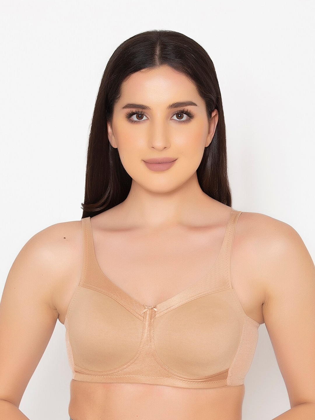 

Clovia Nude-Coloured Full Coverage Lightly Padded Cotton Bra With All Day Comfort