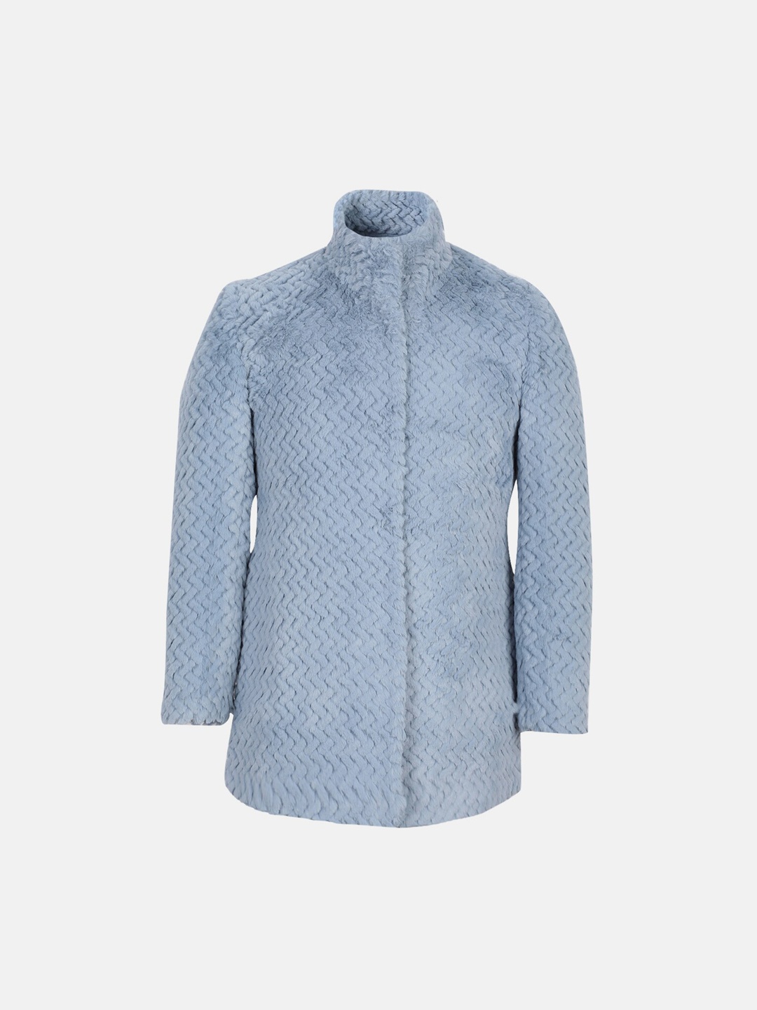 

PROTEX Girls Self Design Overcoat, Blue