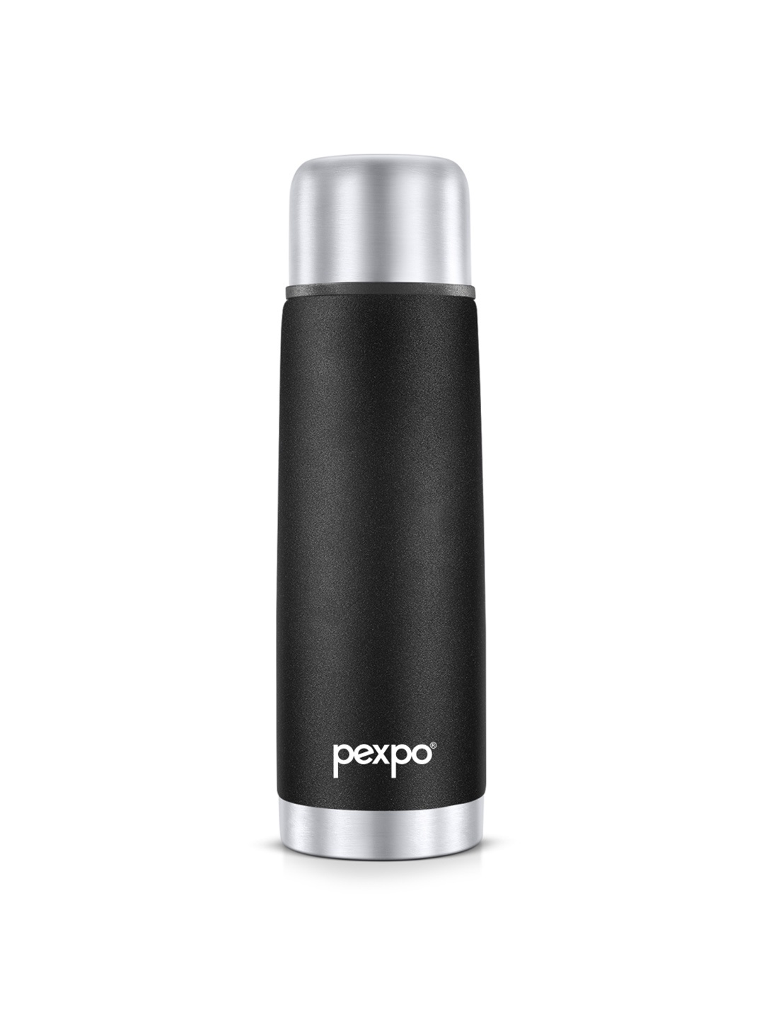 

Pexpo FLAMINGO ISI Certified Thermosteel 350ml Hot & Cold Black Insulated Bottle