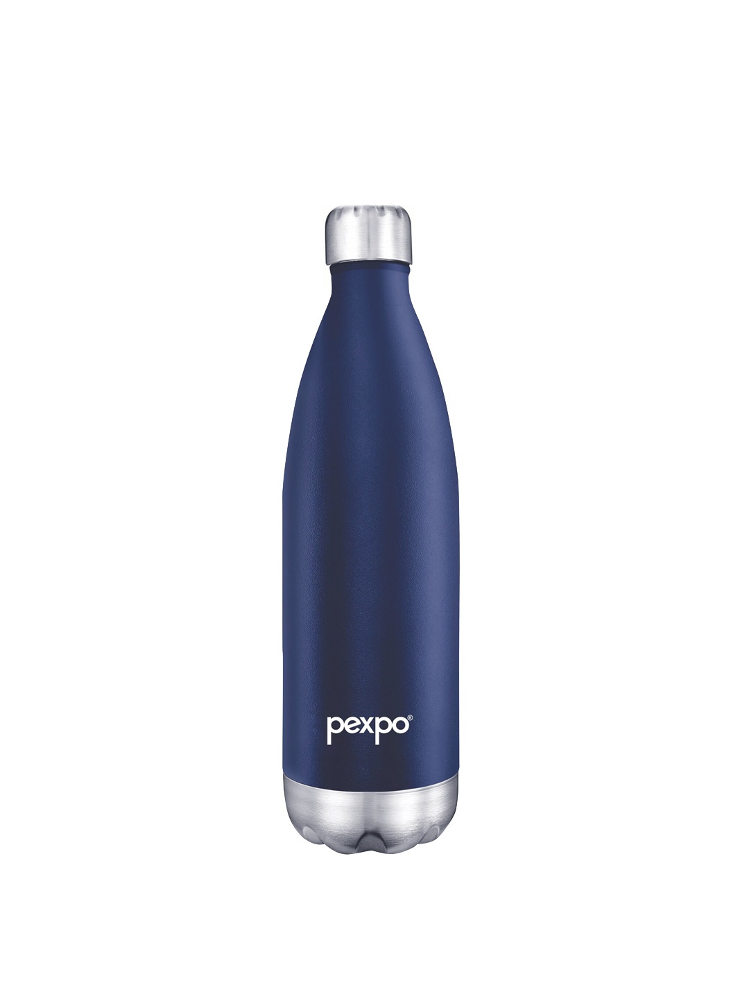 

Pexpo Electro Denim Blue Thermosteel ISI Certified 24 Hrs Hot Flask Water Bottle 500ml, Navy blue