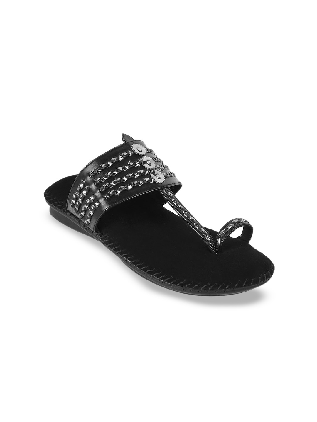 

Metro Embellished One Toe Flats, Black