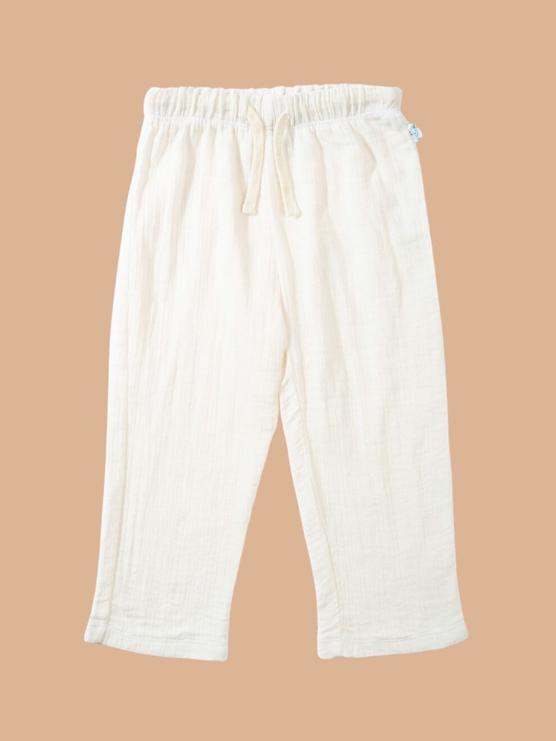

Greendeer Kids Mid-Rise Cotton Lounge Pants, White