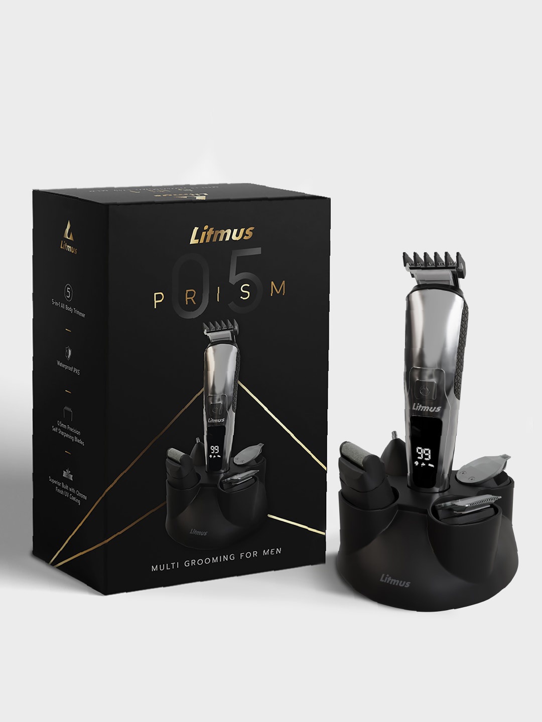 

Litmus Men Prism 05 Multi-Grooming 11-in-1 Trimmer, Black