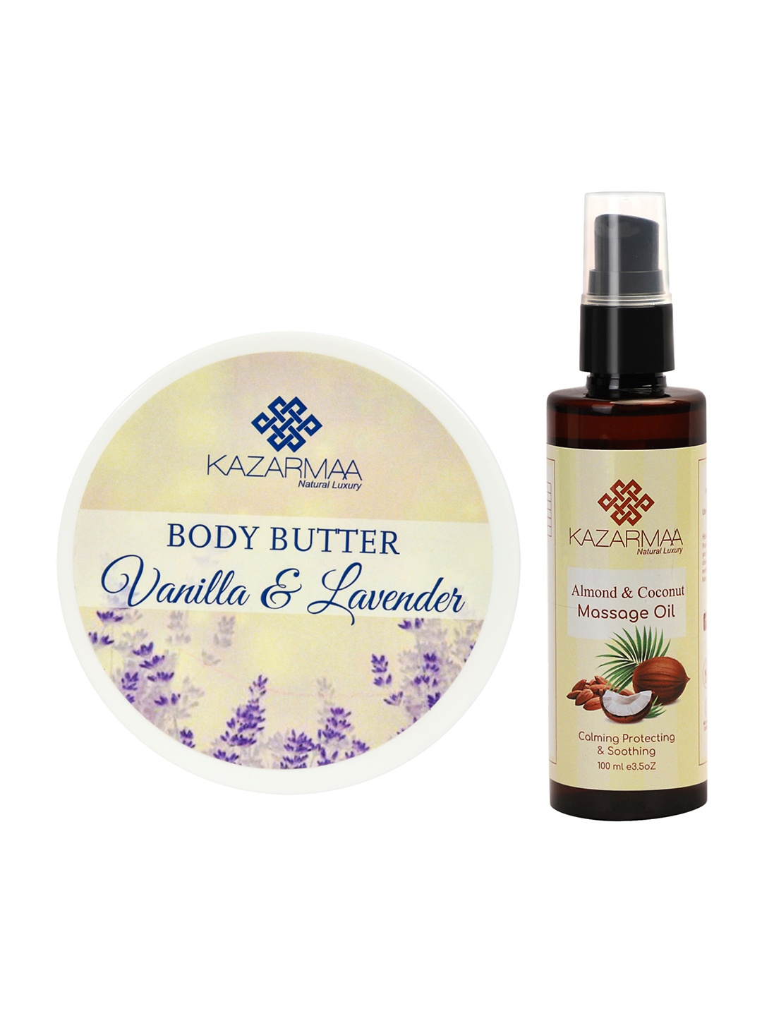 

KAZARMAA Body Polishing Kit - Body Butter 200g & Massage Oil 100ml, White