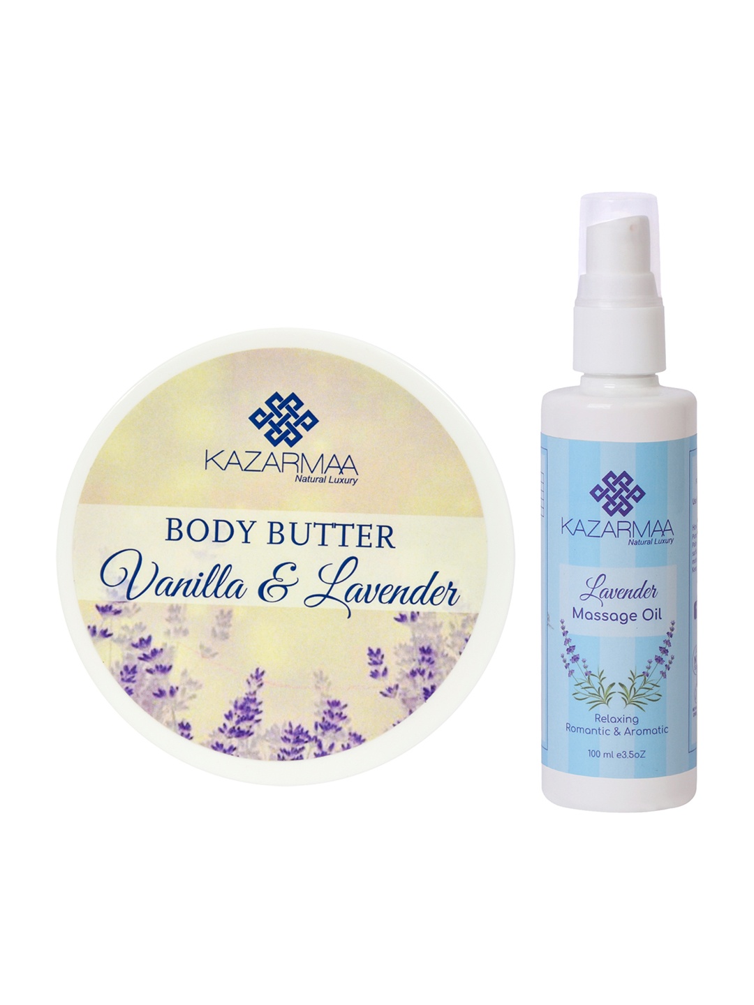

KAZARMAA Body Polishing Kit - Body Butter 200g & Massage Oil 100ml, Blue