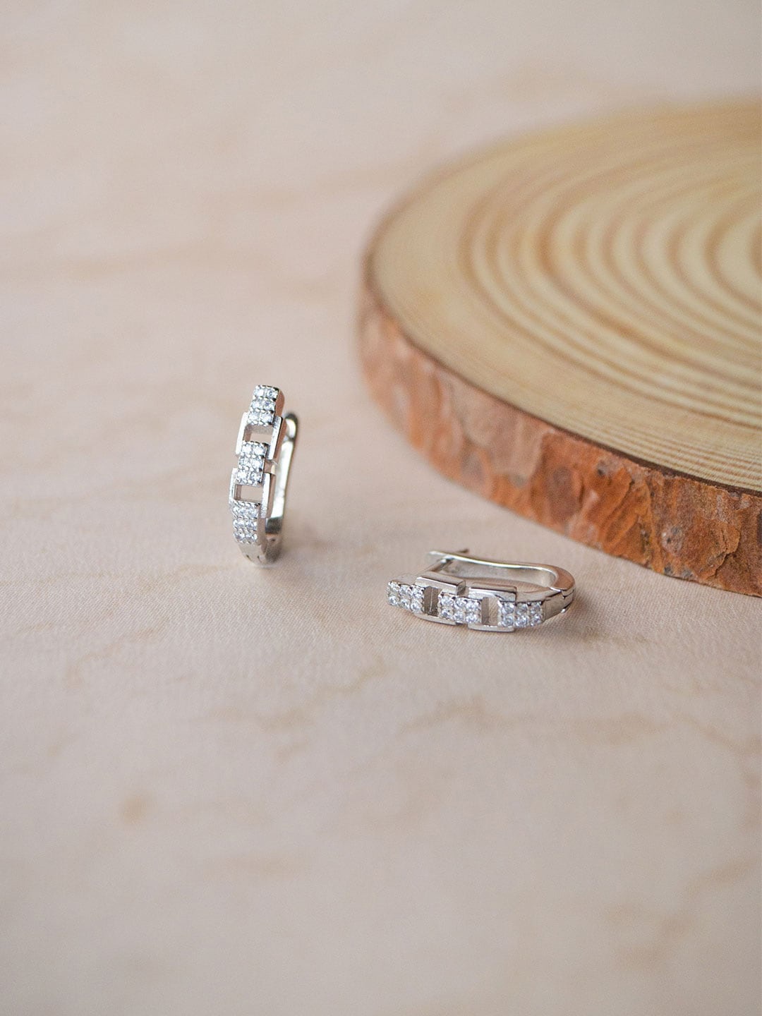 

MANNASH Silver-Plated Sterling Silver Classic Hoop Earrings