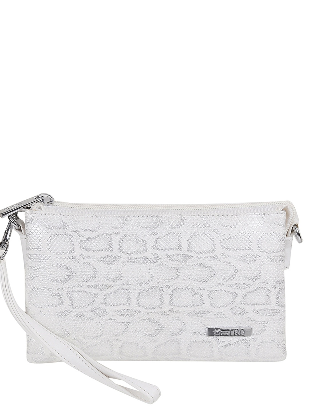 

Metro Textured Wrist Loop Purse, White