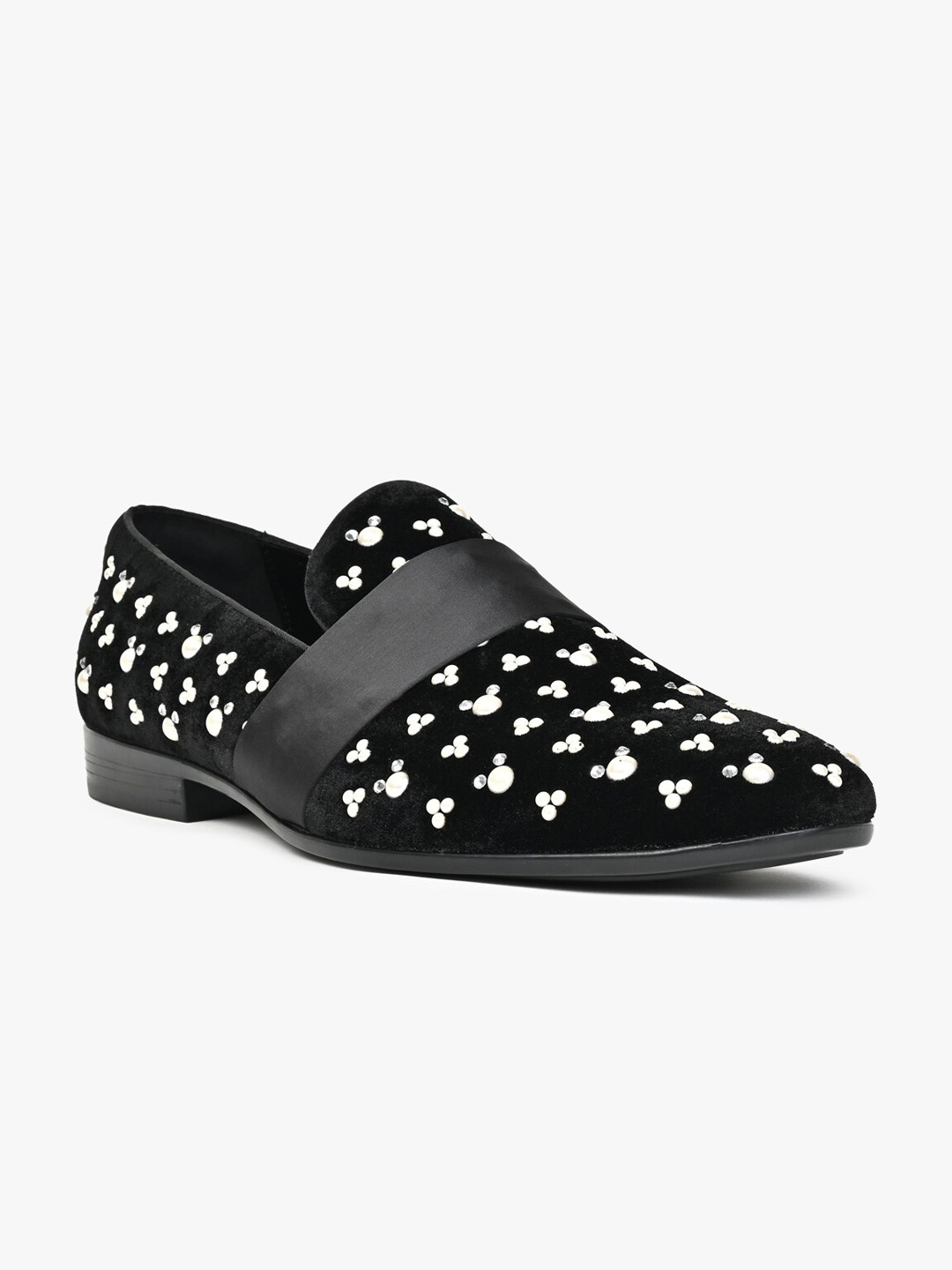 

ALDO Men Printed Leather Slip-On Loafers, Black