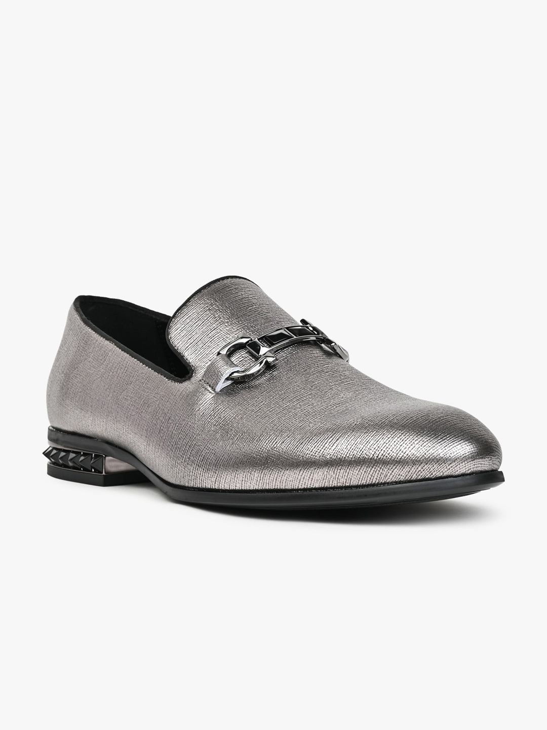 

ALDO Men Shimmered Horsebit Loafers, Silver