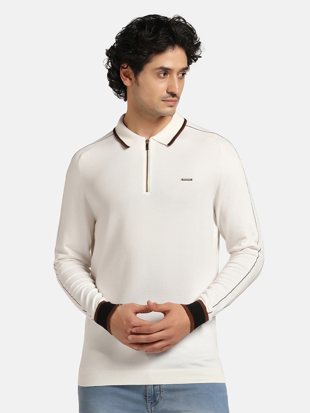 

Blackberrys Polo Collar Slim Fit T-shirt, Off white