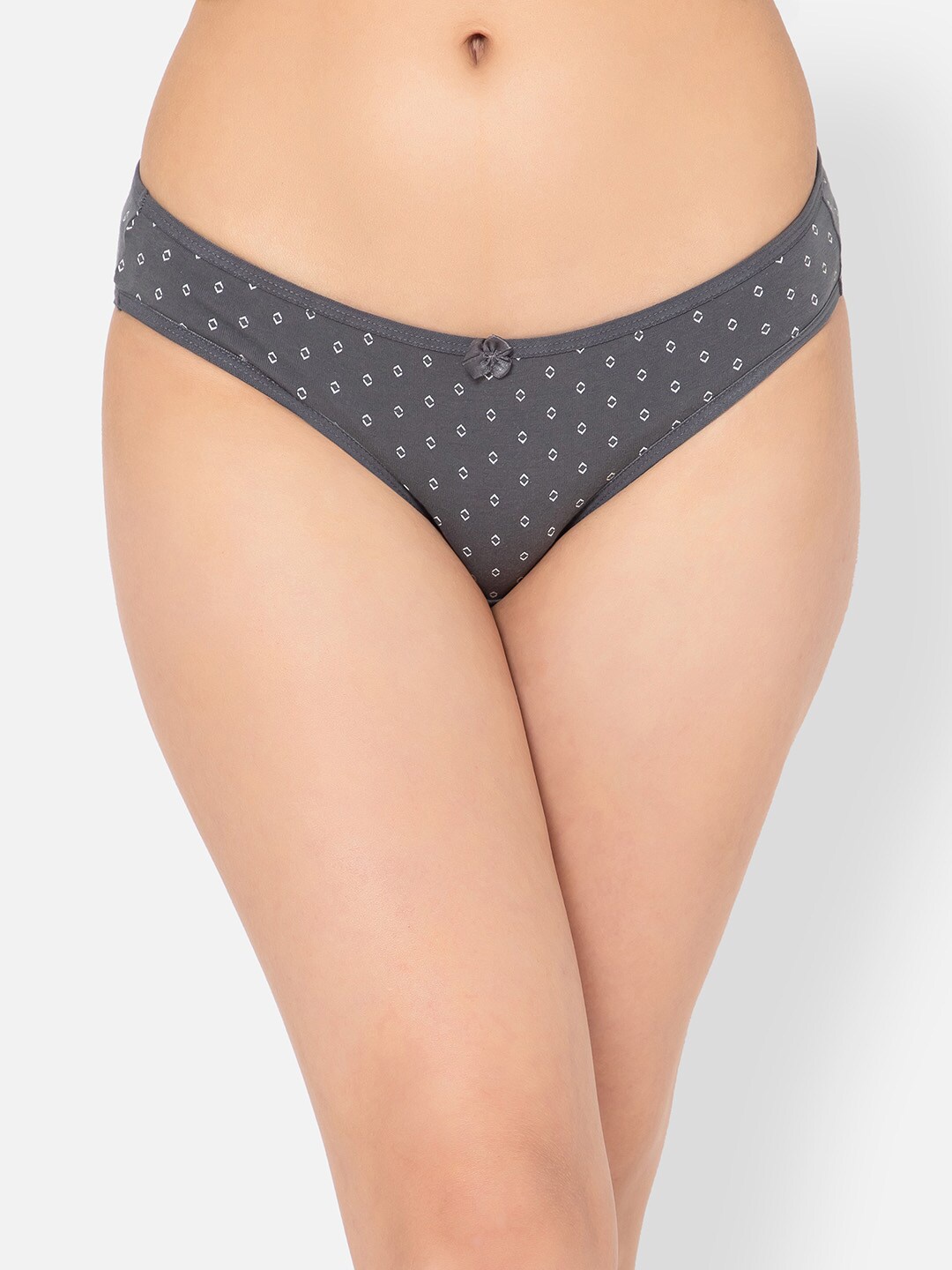 

Clovia Grey Geometric Printed Pure Cotton Hipster Briefs