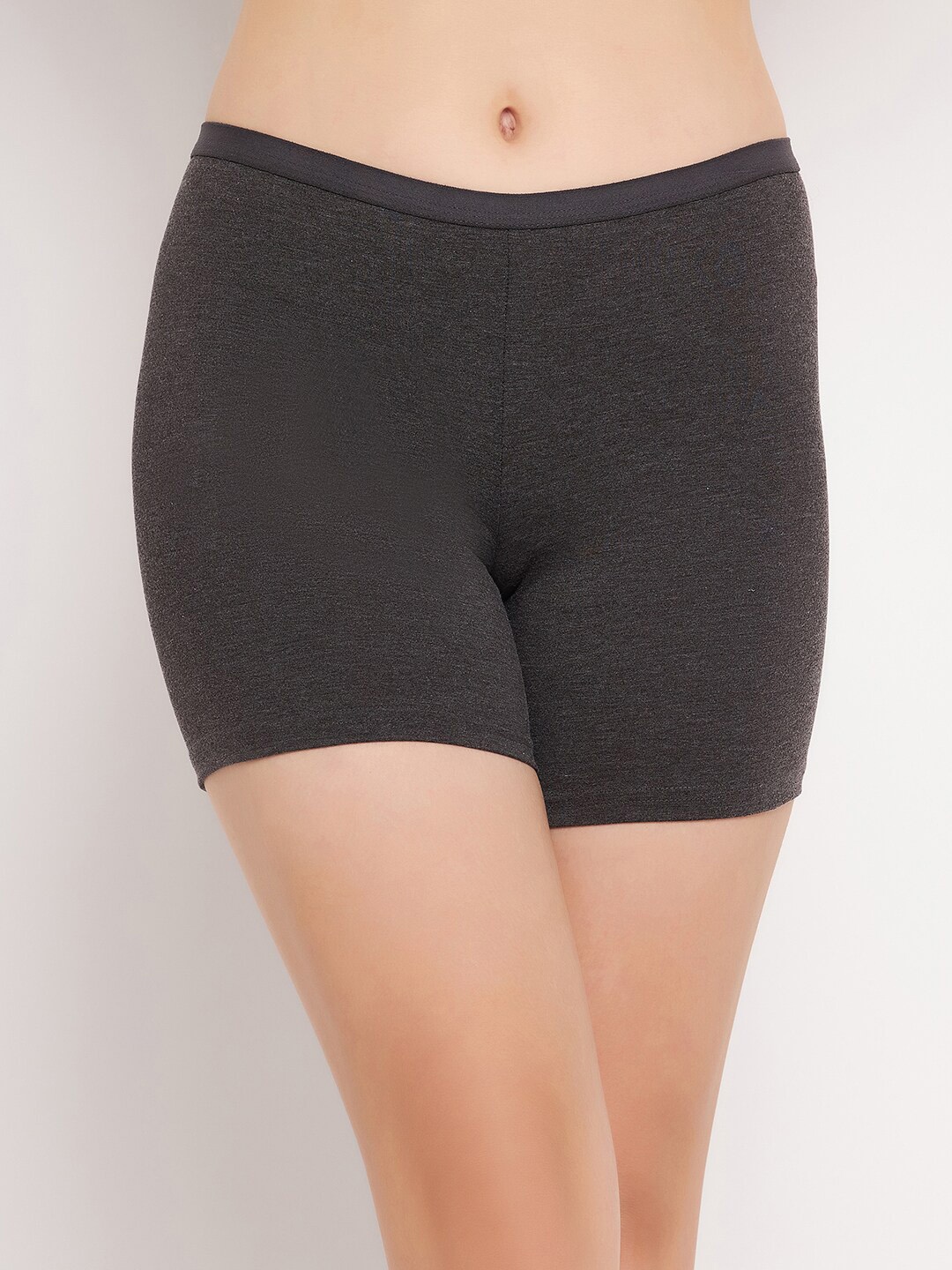 

Clovia Women Mid Rise Cotton Shorts, Grey