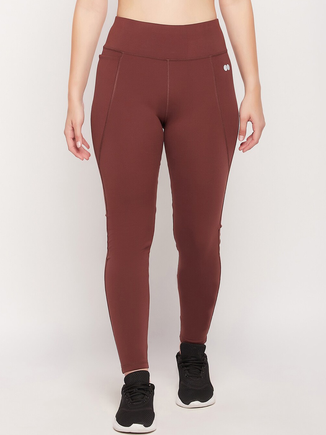 

Clovia Women Brown Slim-Fit 3 Pocket Ankle-Length Tights