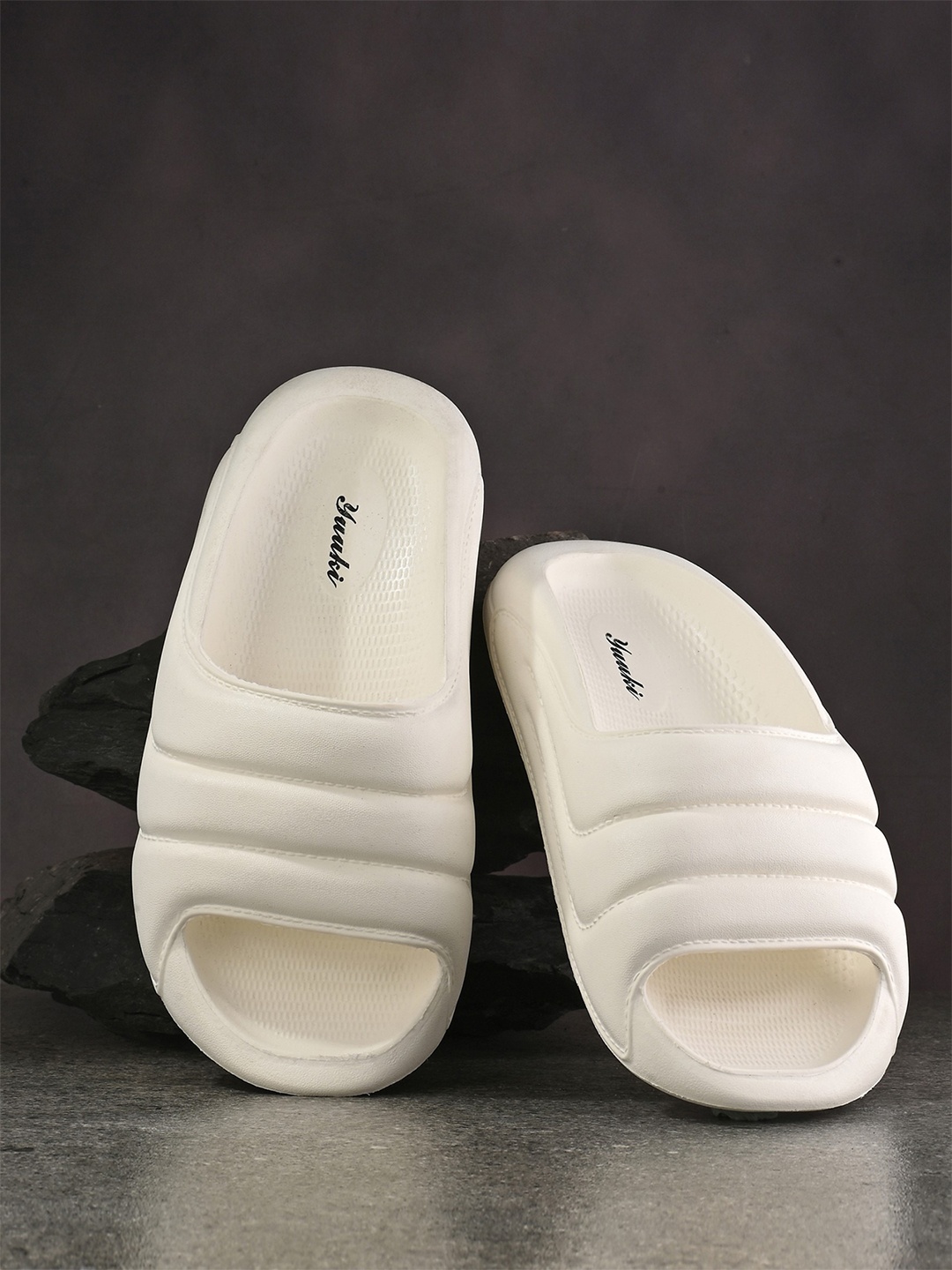 

Yuuki Women Rubber Sliders, White