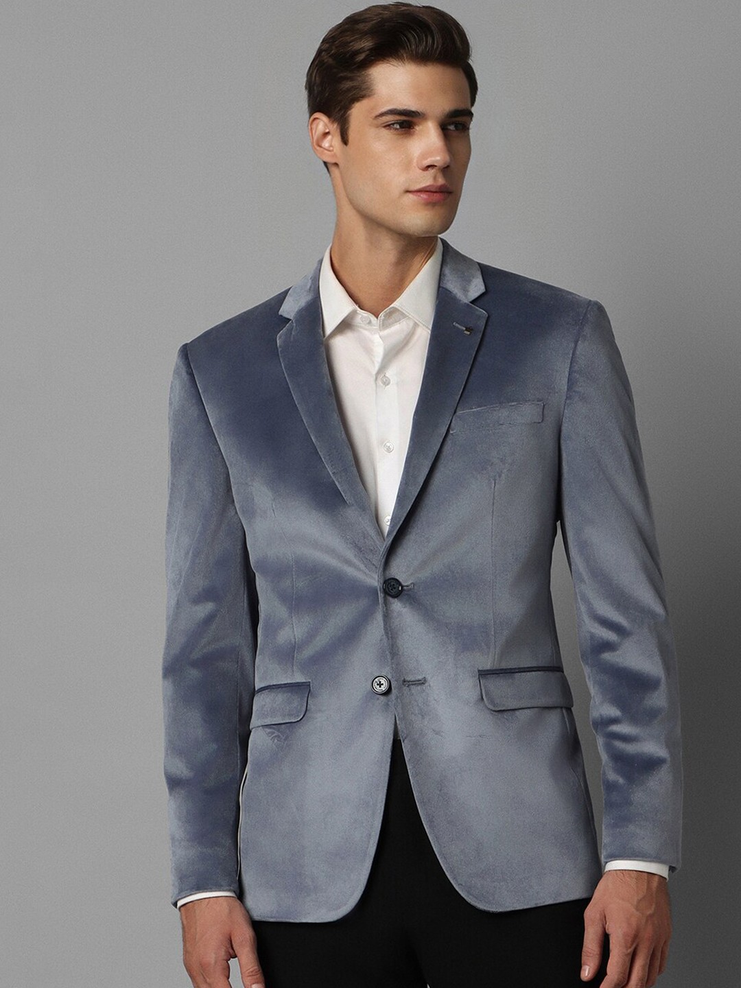 

Louis Philippe Single Breasted Slim Fit Blazers, Blue