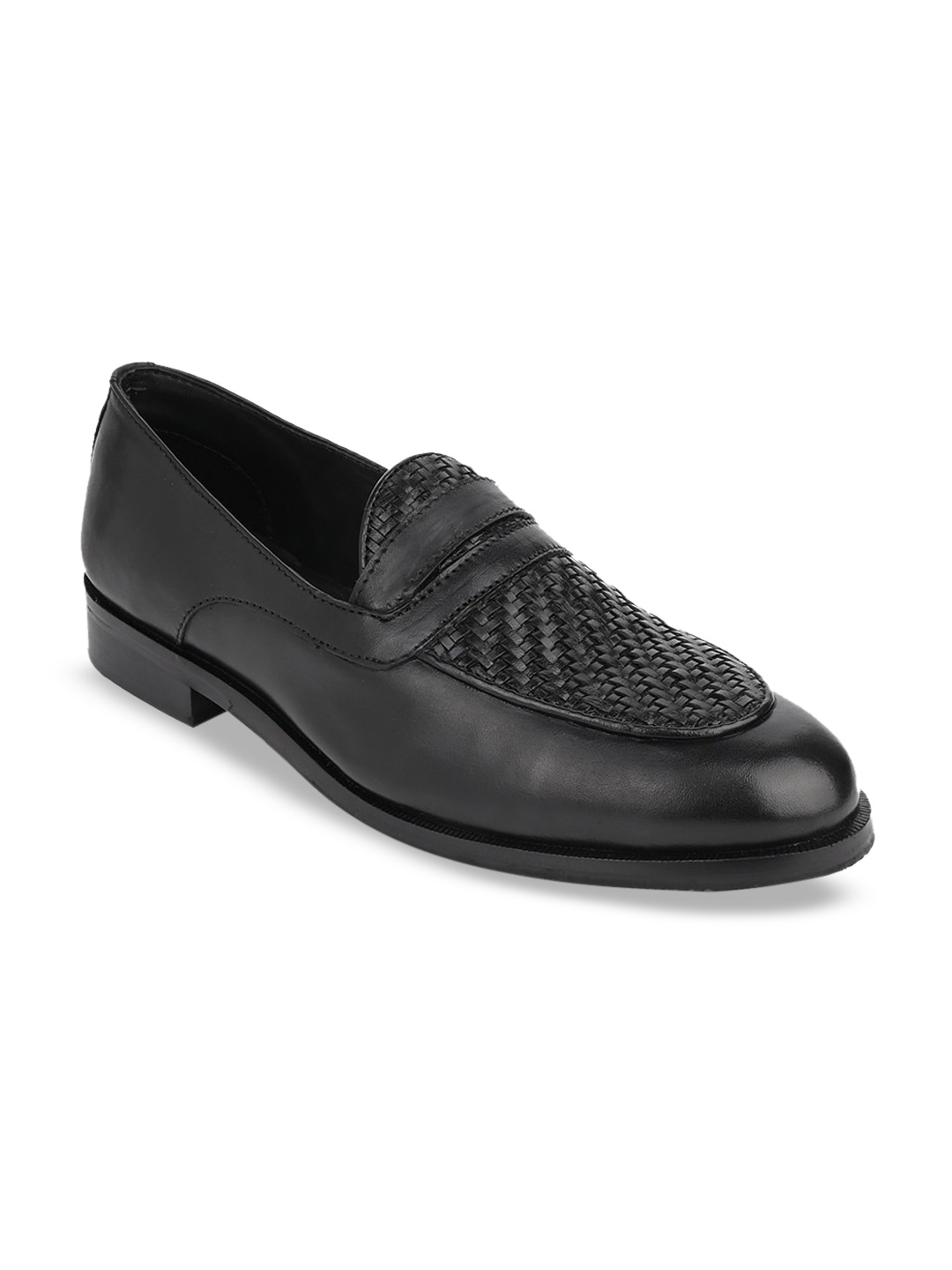 

LA BOTTE Men Textured Leather Comfort Insole Penny Loafers, Black