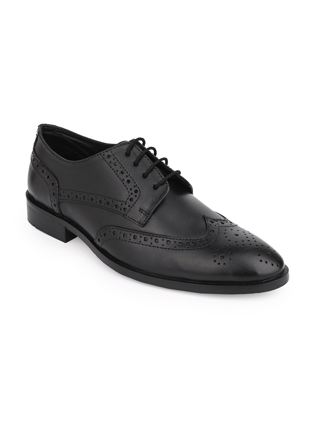 

LA BOTTE Men Perforated Leather Formal Brogues, Black