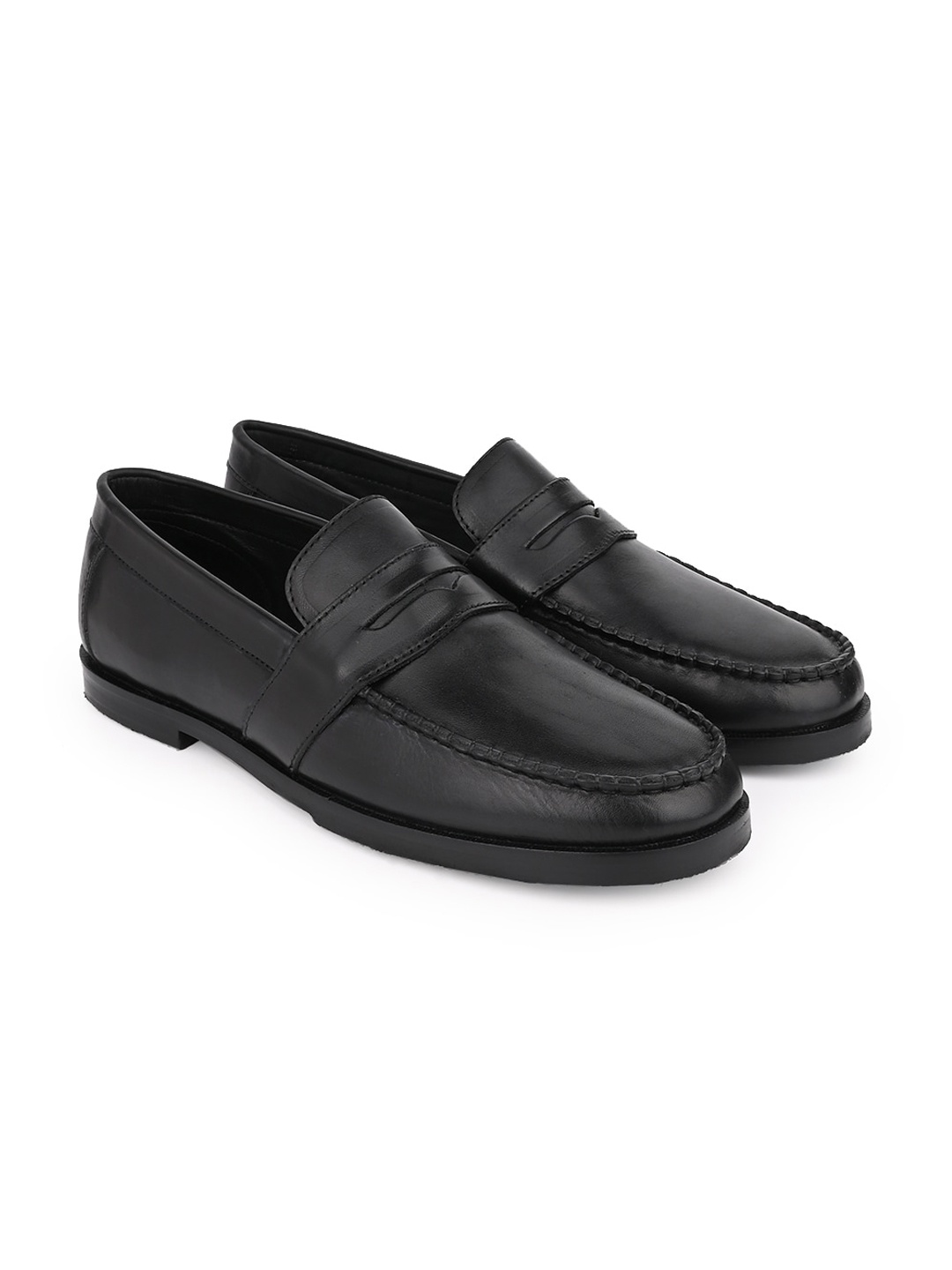 

LA BOTTE Men Leather Formal Loafers, Black